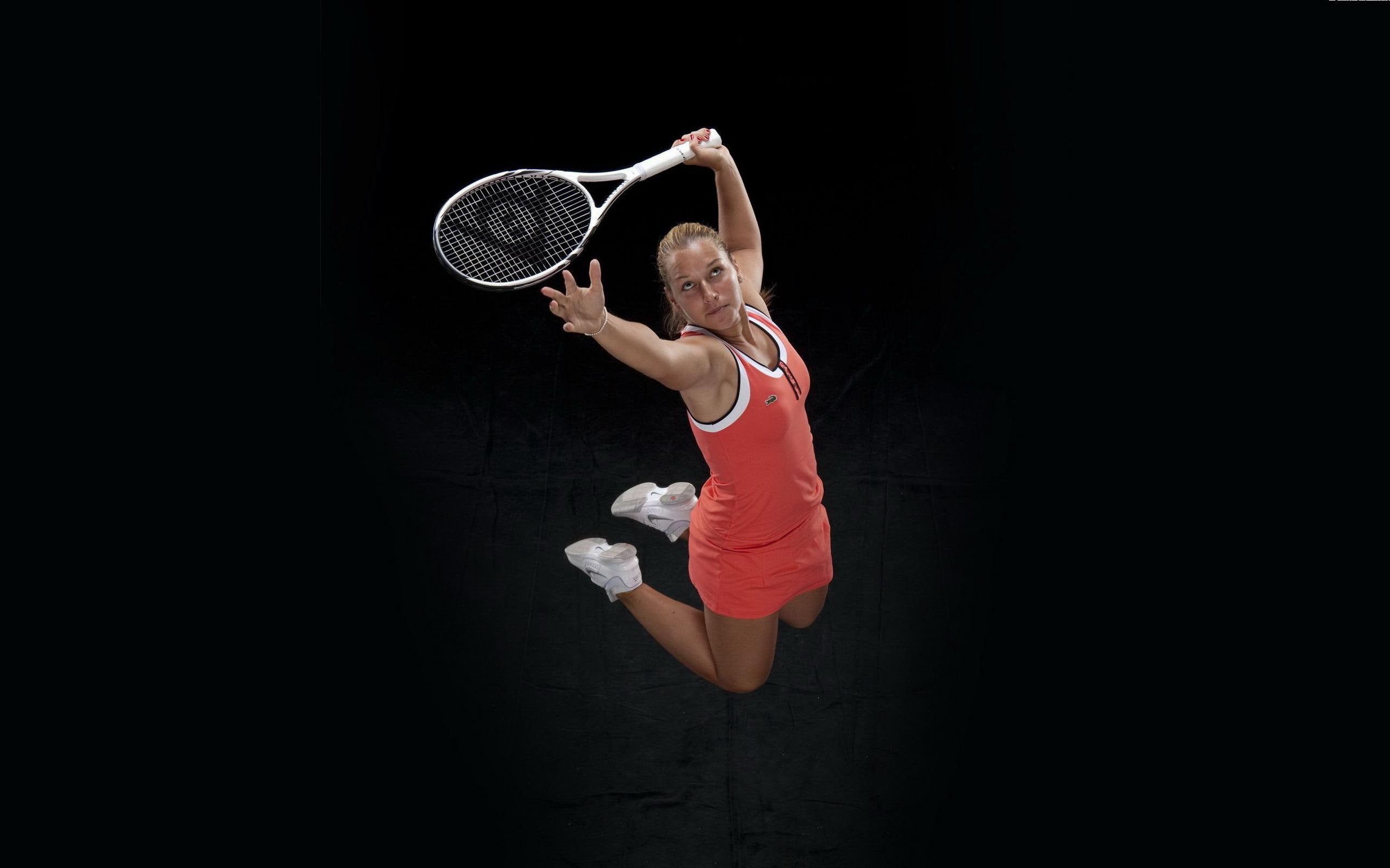dominika, cibulkova, ware, 2K, lawn, sports, racket, white, dunlop, 2560x1600, dominika cibulkova, s, tennis, woman, peach, HD Wallpaper
