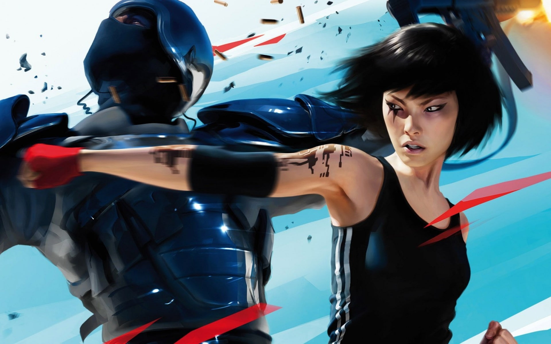 mirrors, 1080P, Mirrors Edge 2, edge, fight, HD Wallpaper