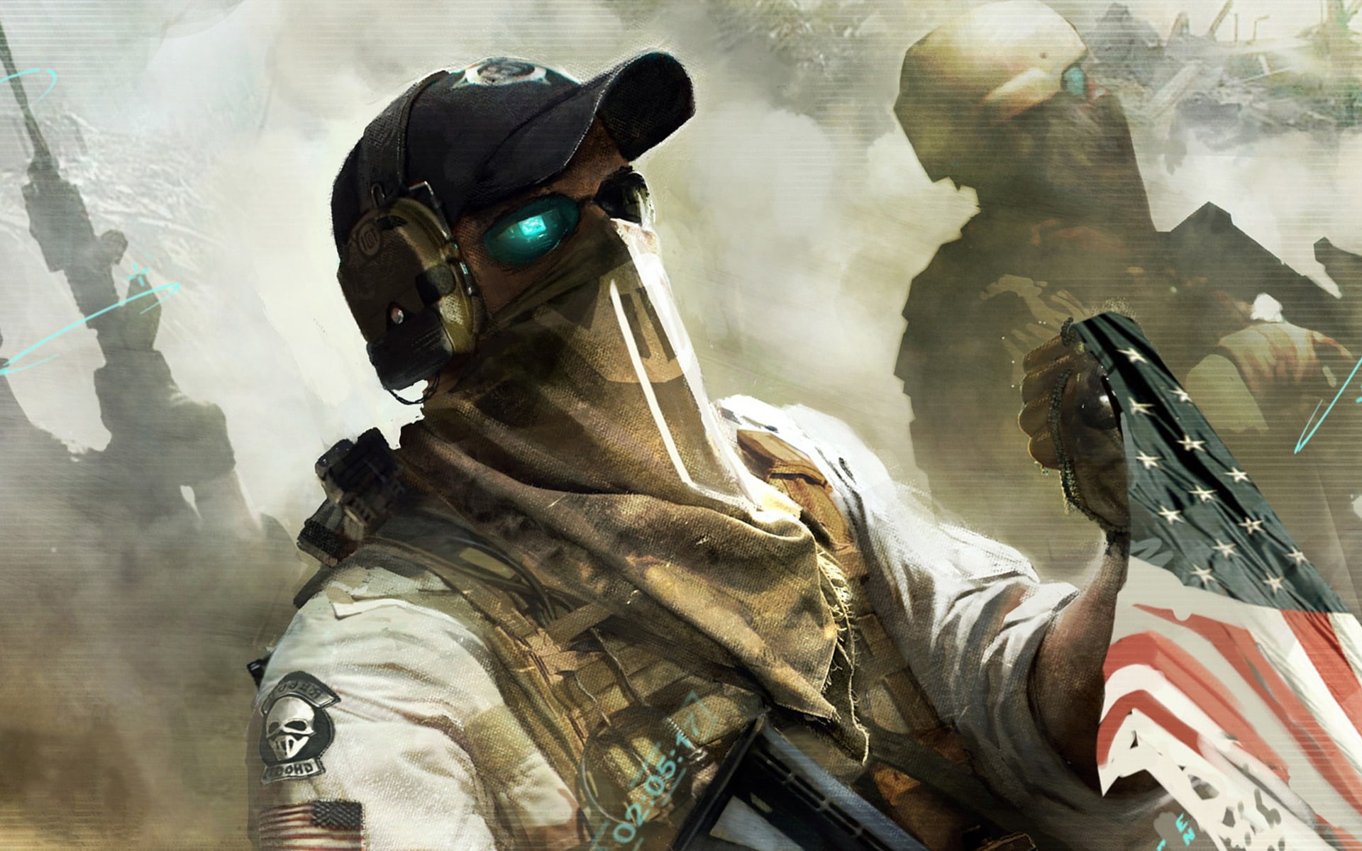 1080P, clancys, war, blood, tom, action, battle, ghost, guns, recon, HD Wallpaper