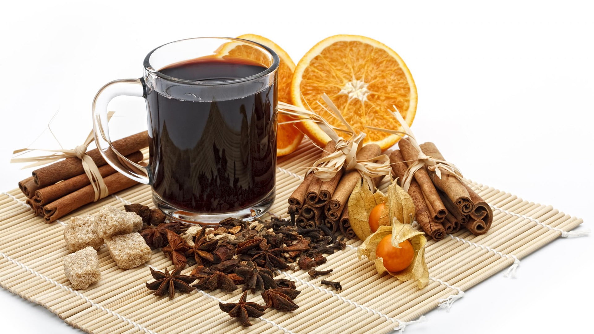 mulled, wine, beverages, cinnamon, food, orange, nature, 1080P, HD Wallpaper