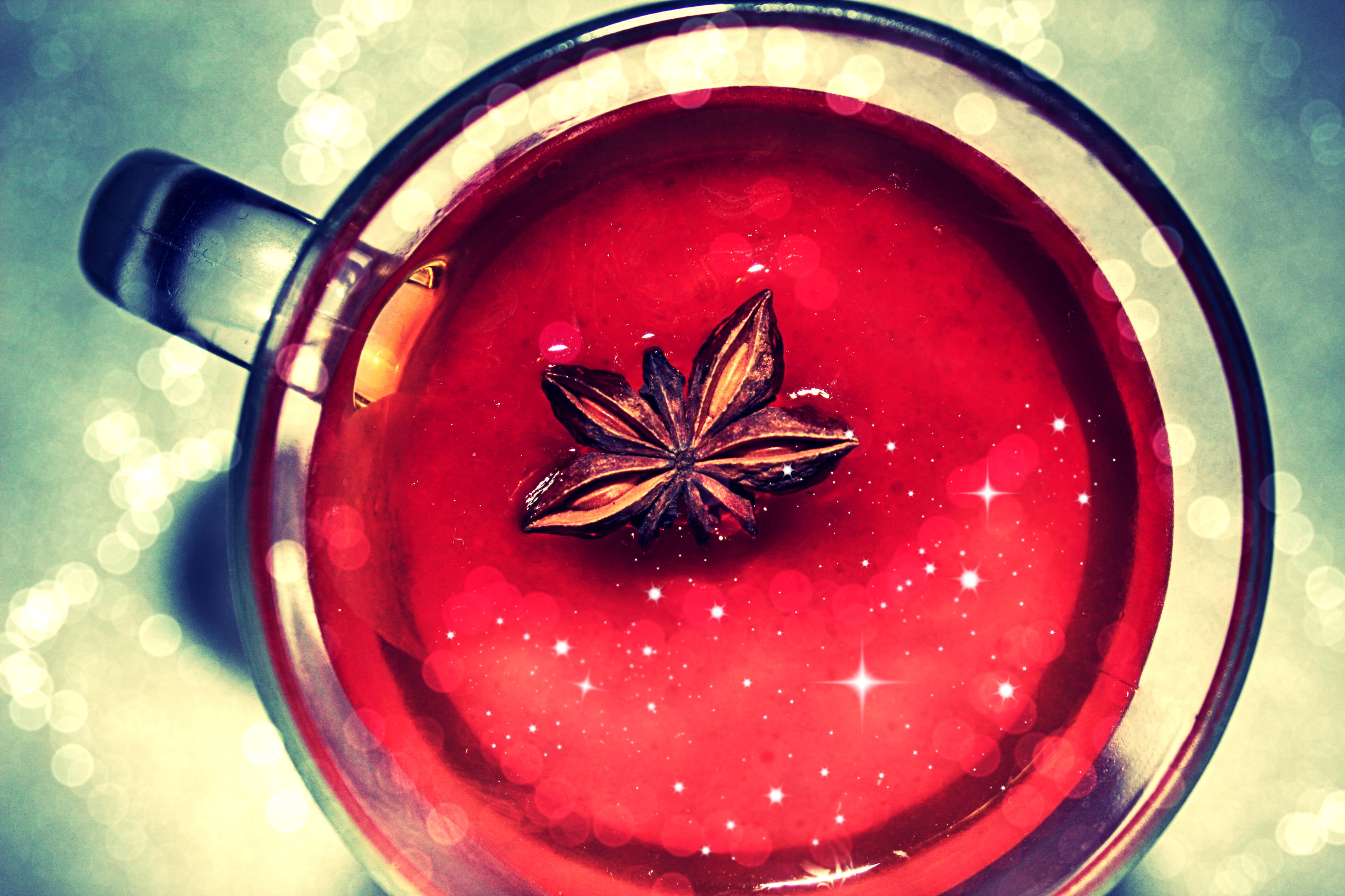 star anise, mug, jelly, 2K, mulled wine, the evening, Cup, dreams, stars, bokeh, mood, HD Wallpaper
