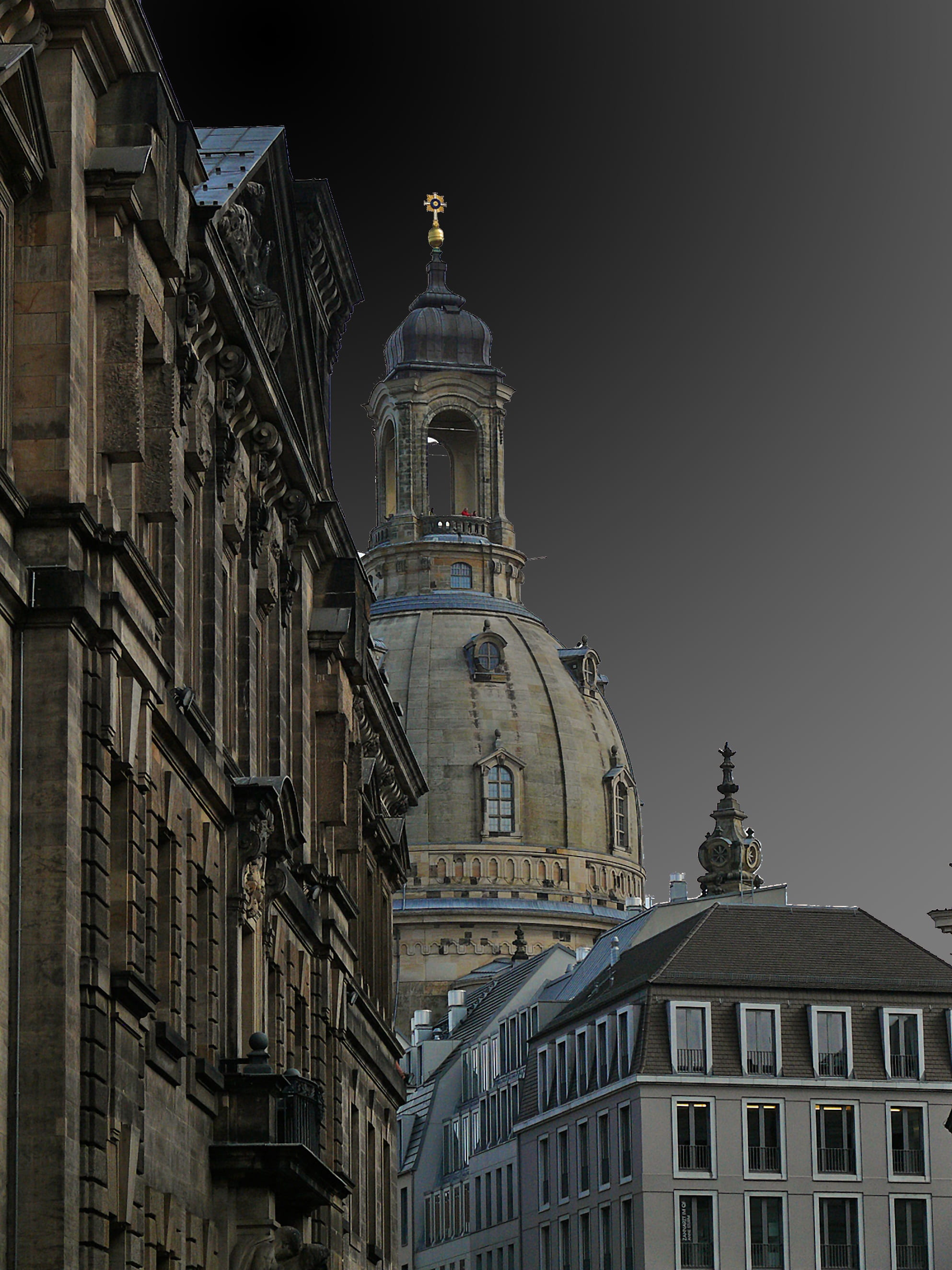 travel destinations, dome, building exterior, built structure, historically, monument, saxony, city, church, place of worship, religion, neumarkt, sky, Phone HD Wallpaper