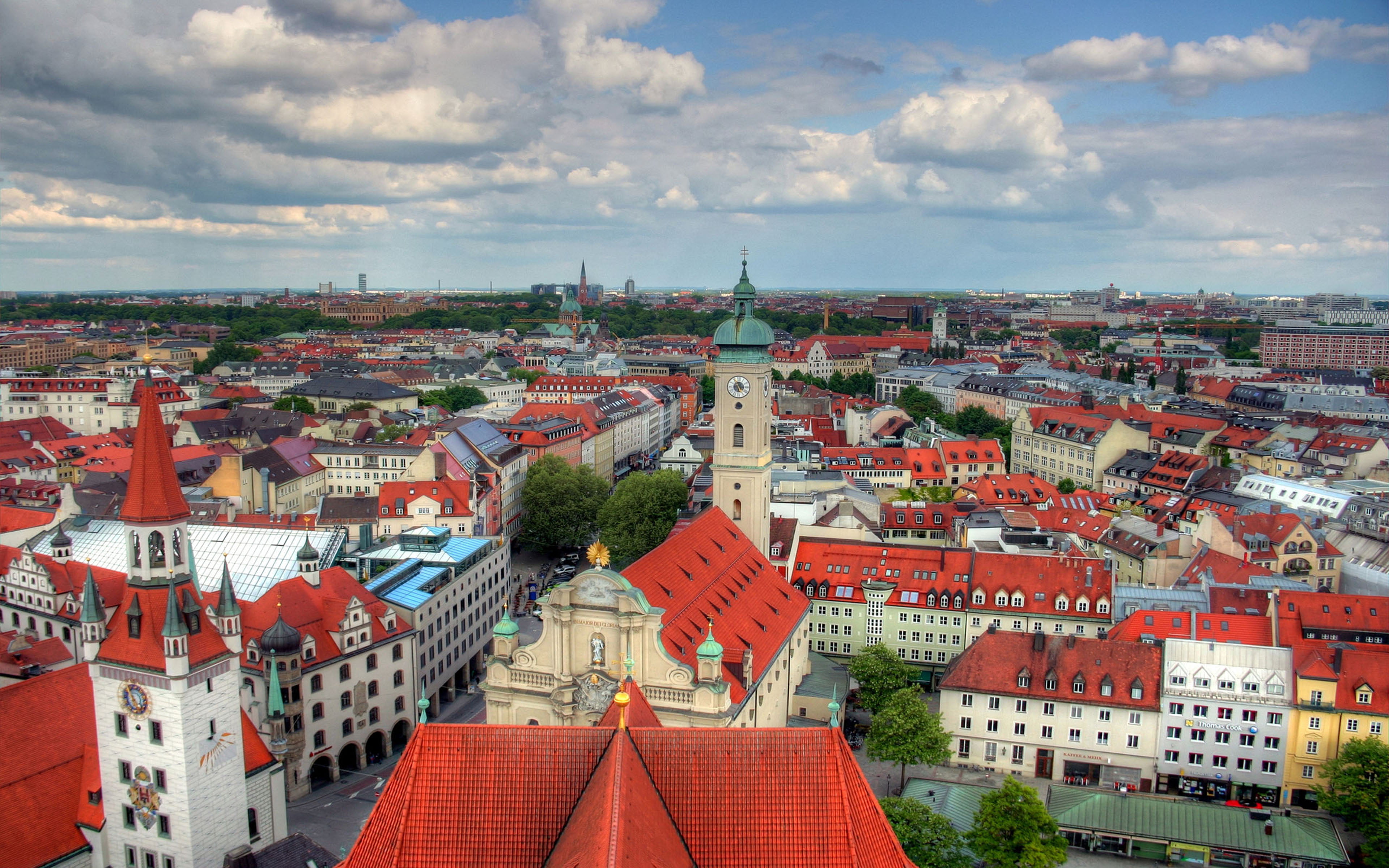 day, crowded, cathedral, munich, place of worship, sky, travel destinations, frauenkirche, archbishop, roof, building, germany, outdoors, built structure, HD Wallpaper