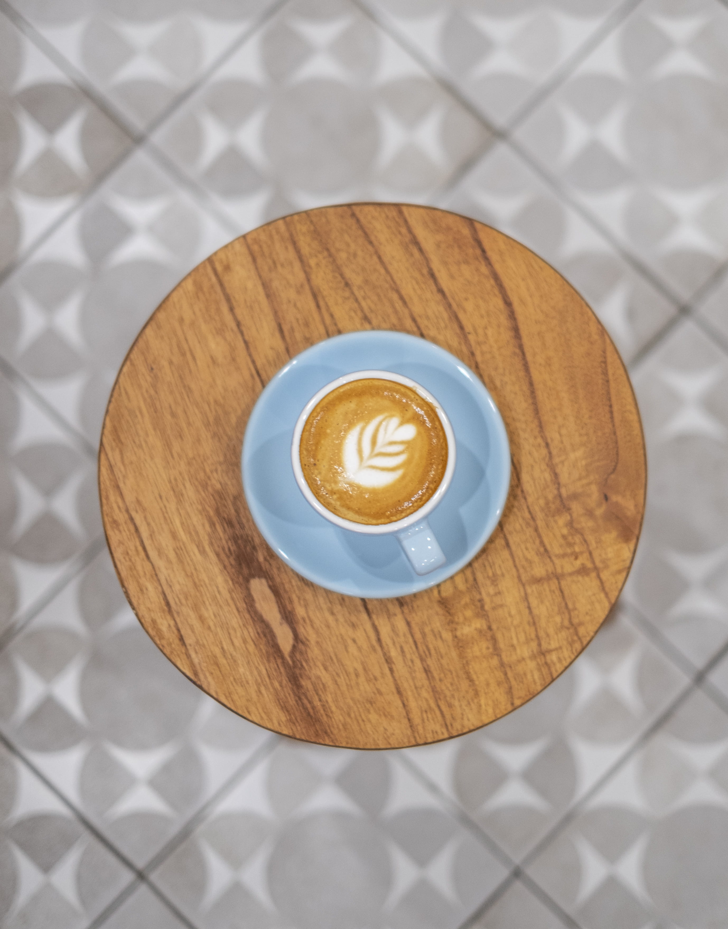pattern, freshness, non-alcoholic beverage, pottery, coffee cup, saucer, teacup, still life, mug, plectrum, high angle view, cup, coffee - drink, tiled floor, Phone HD Wallpaper