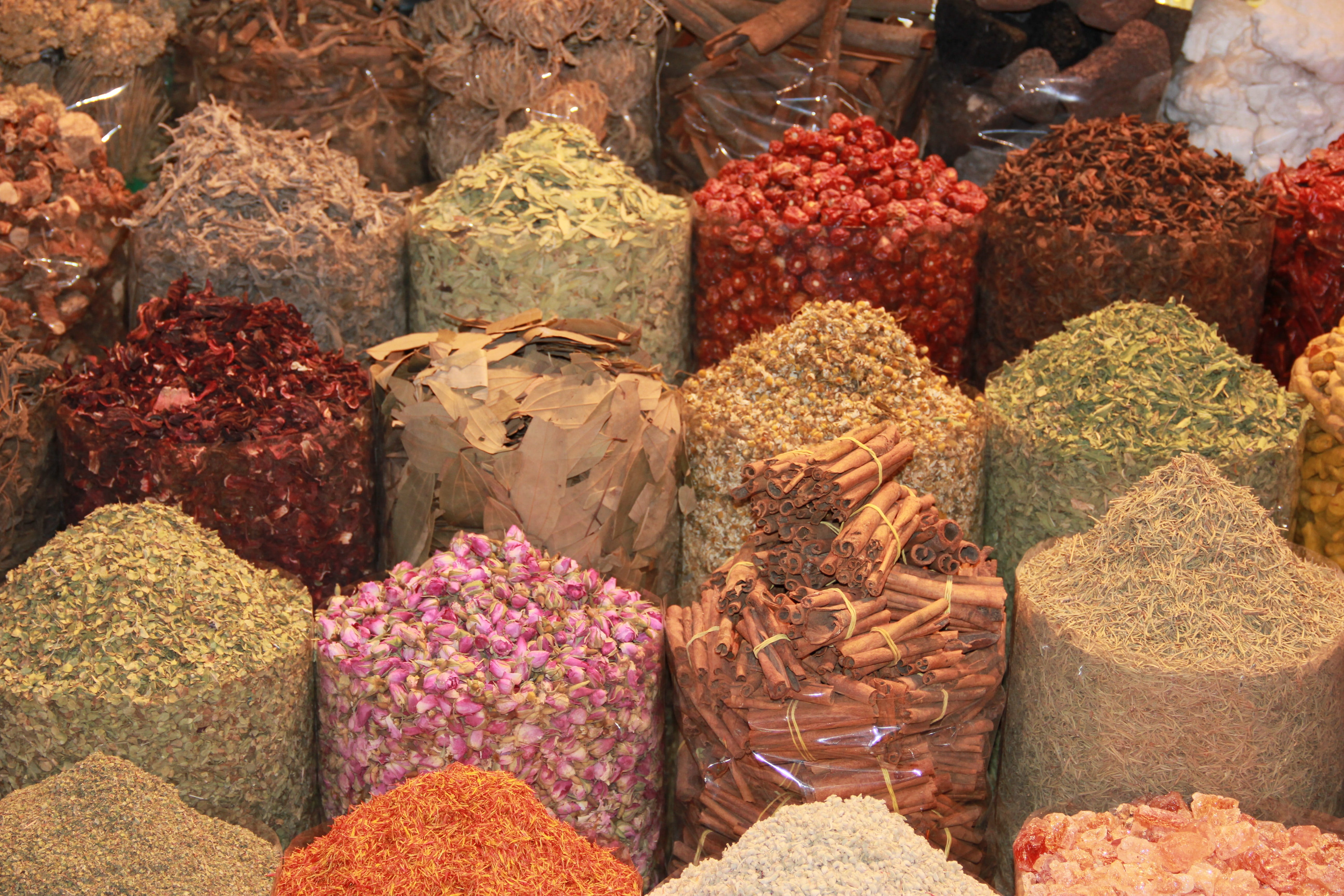 arrangement, variety, freshness, spices, retail, spice, day, dried food, arabian, no people, market stall, choice, small business, 5K, large group of objects, HD Wallpaper