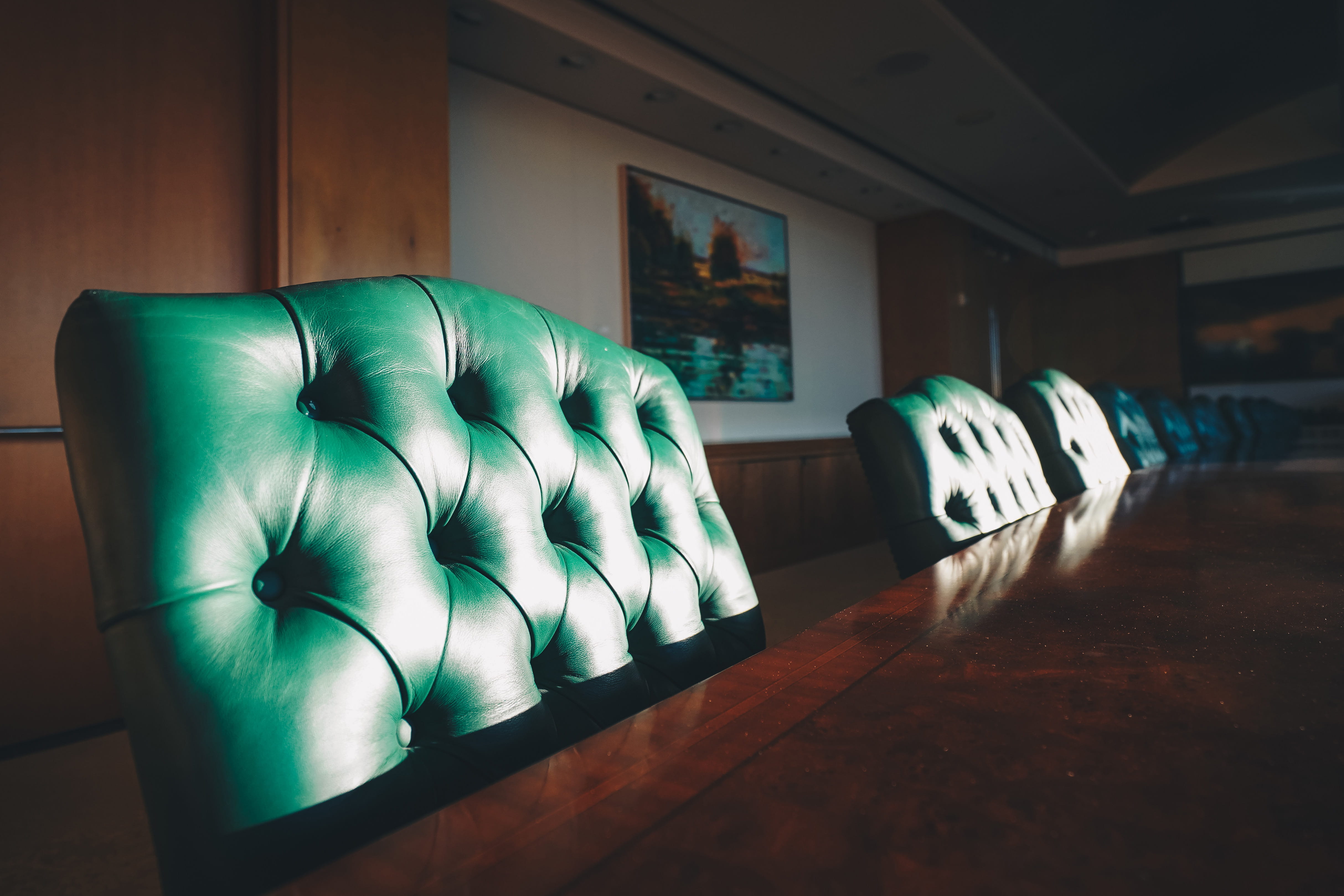 furniture, chair, seat, green color, luxury, home interior, architecture, indoors, in a row, 4K, room, illuminated, wood - material, domestic room, businessVarious, HD Wallpaper