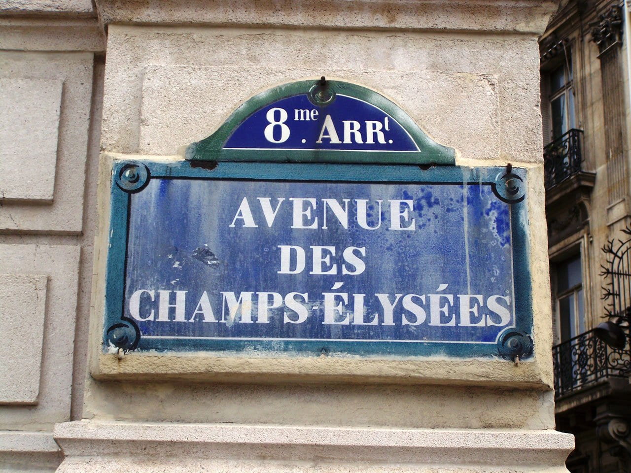 blue, western script, architecture, wall - building feature, france, street name sign, old, building exterior, built structure, champs, paris, outdoors, HD Wallpaper