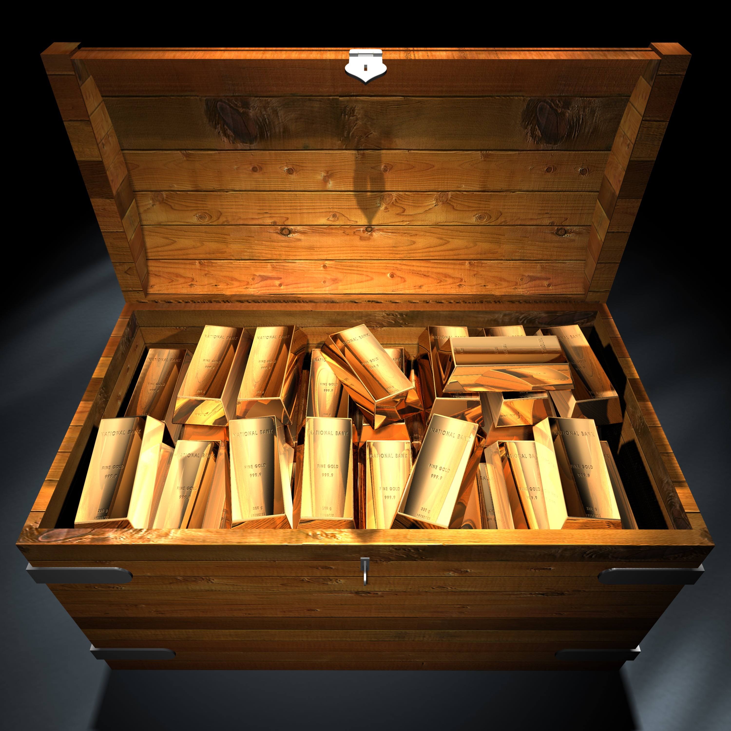 2K, gold, money, bars, chest, Phone HD Wallpaper