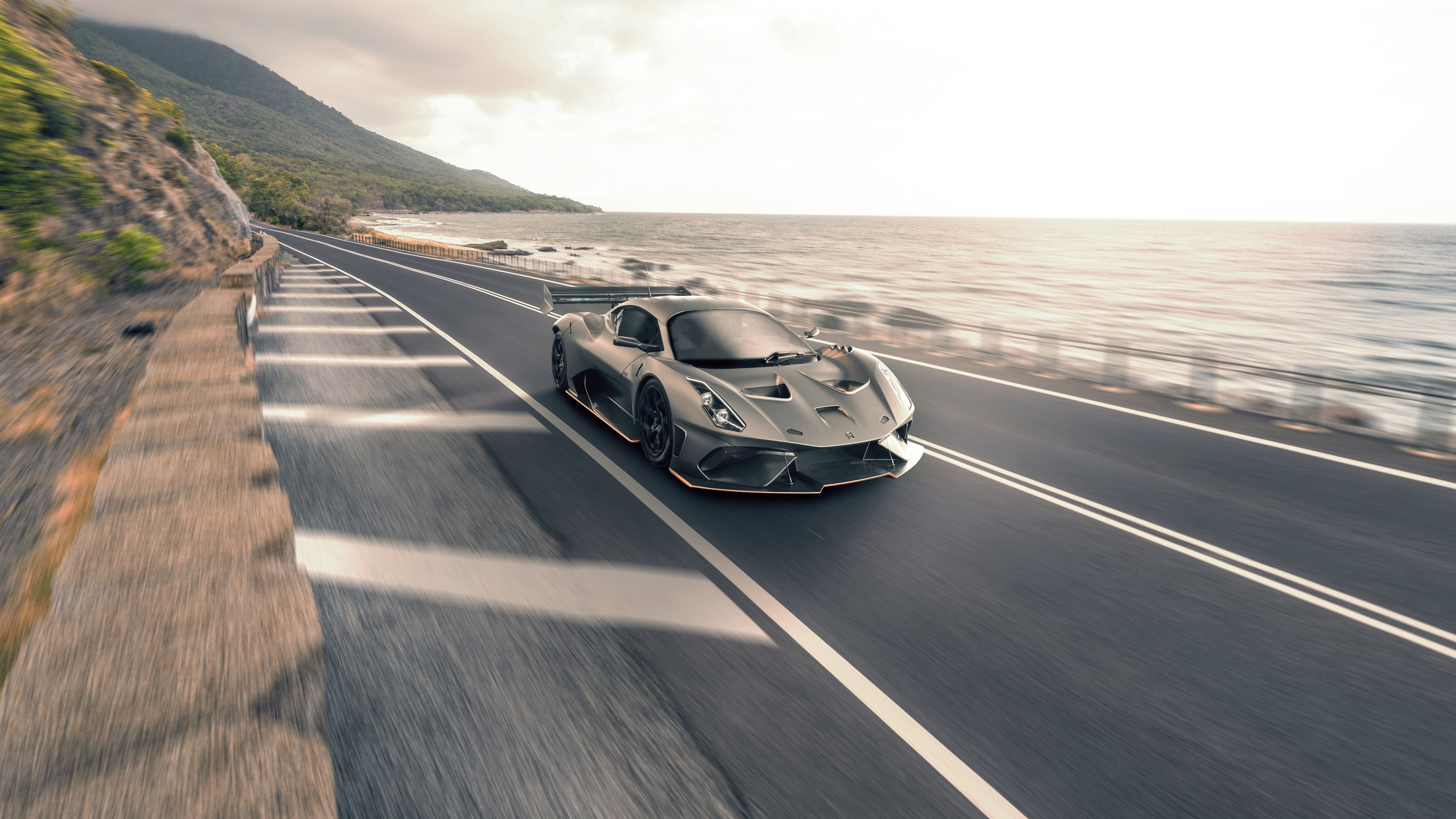 4K, BT62, Brabham, Road Compliance Conversion, coast, 2019, supercar, HD Wallpaper