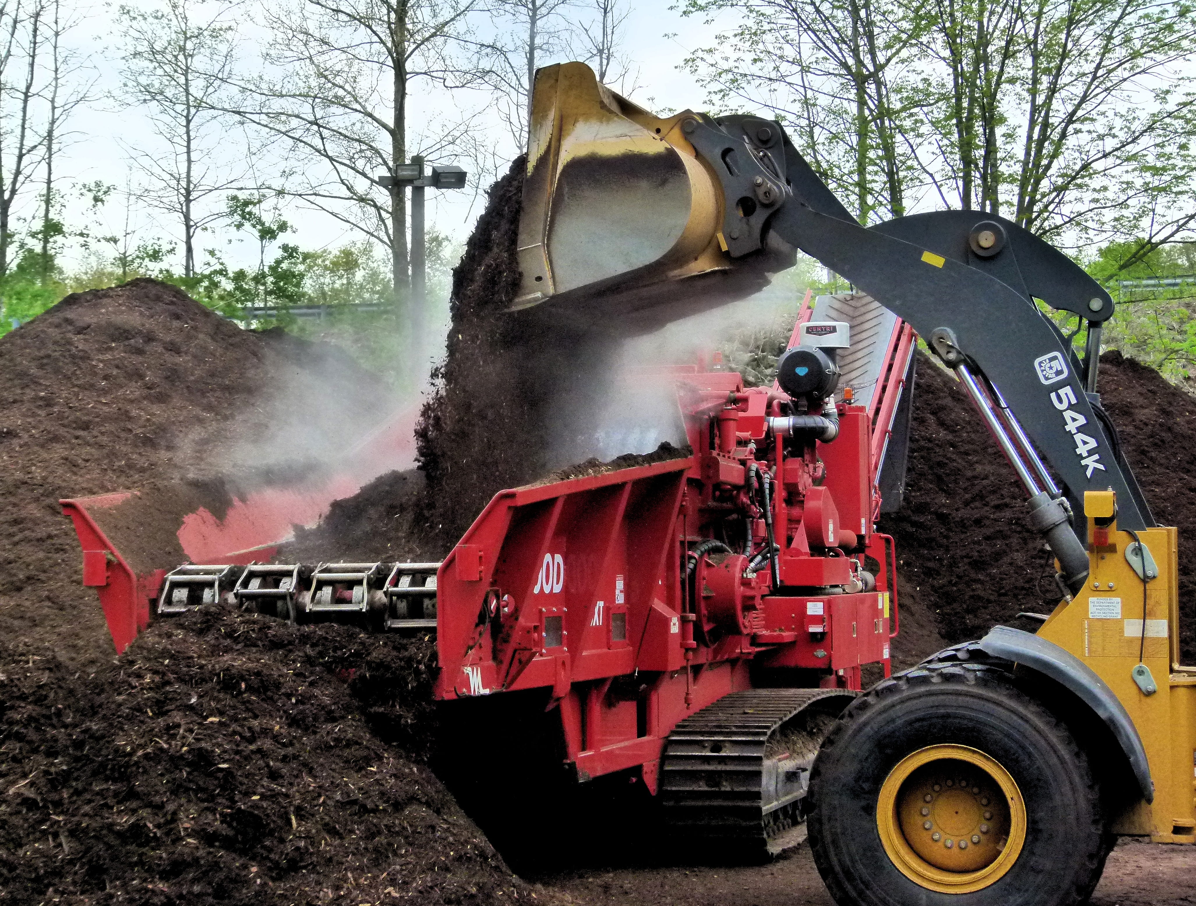 field, industrial equipment, heat, truck, land, compost grinder, wood chipper, machinery, day, smoke - physical structure, mulch grinder, outdoors, train, HD Wallpaper