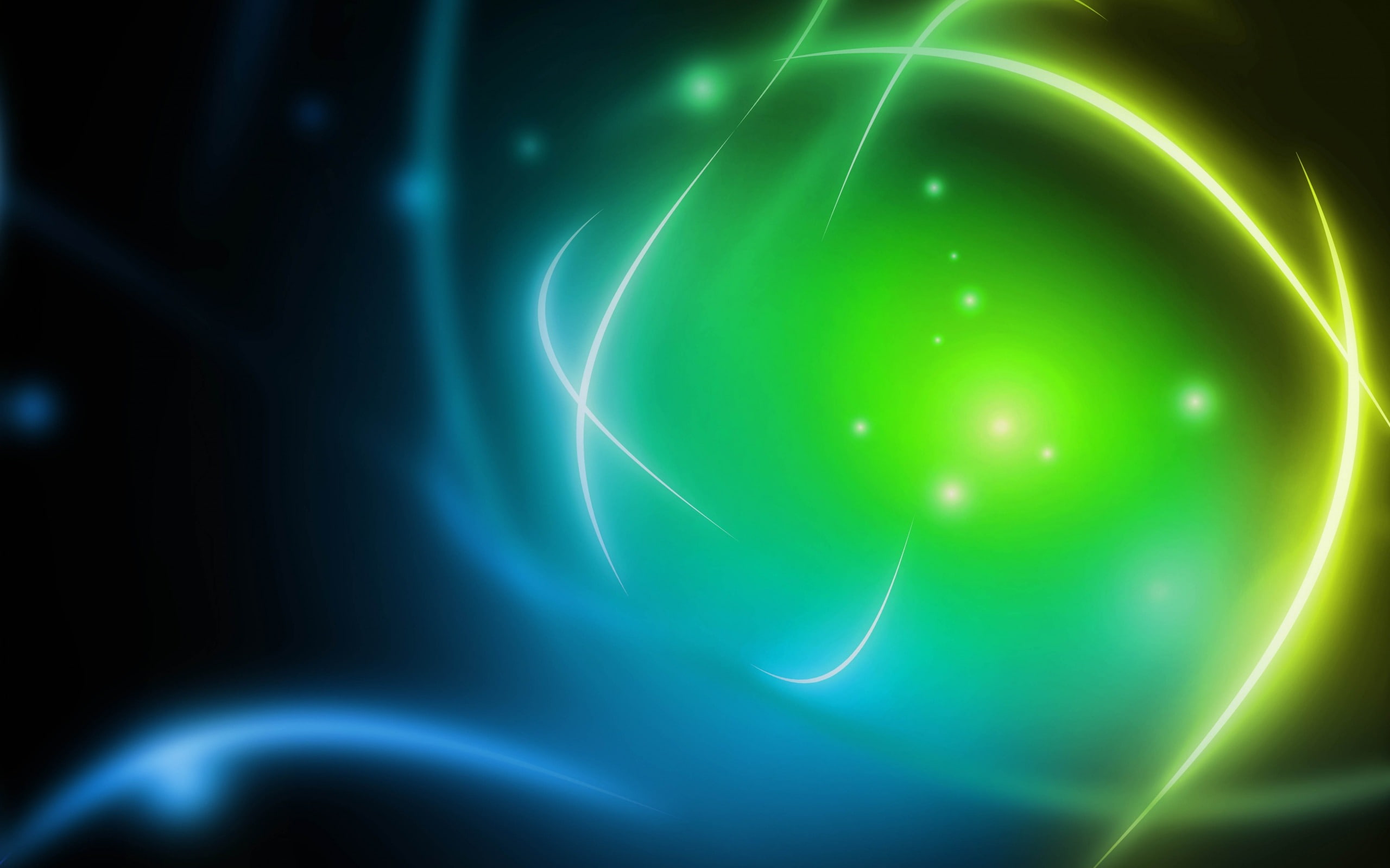 green color, curve, shape, black background, motion, illuminated, backgrounds, design, spots, sky, no people, luminosity, sphere, light - natural phenomenon, HD Wallpaper