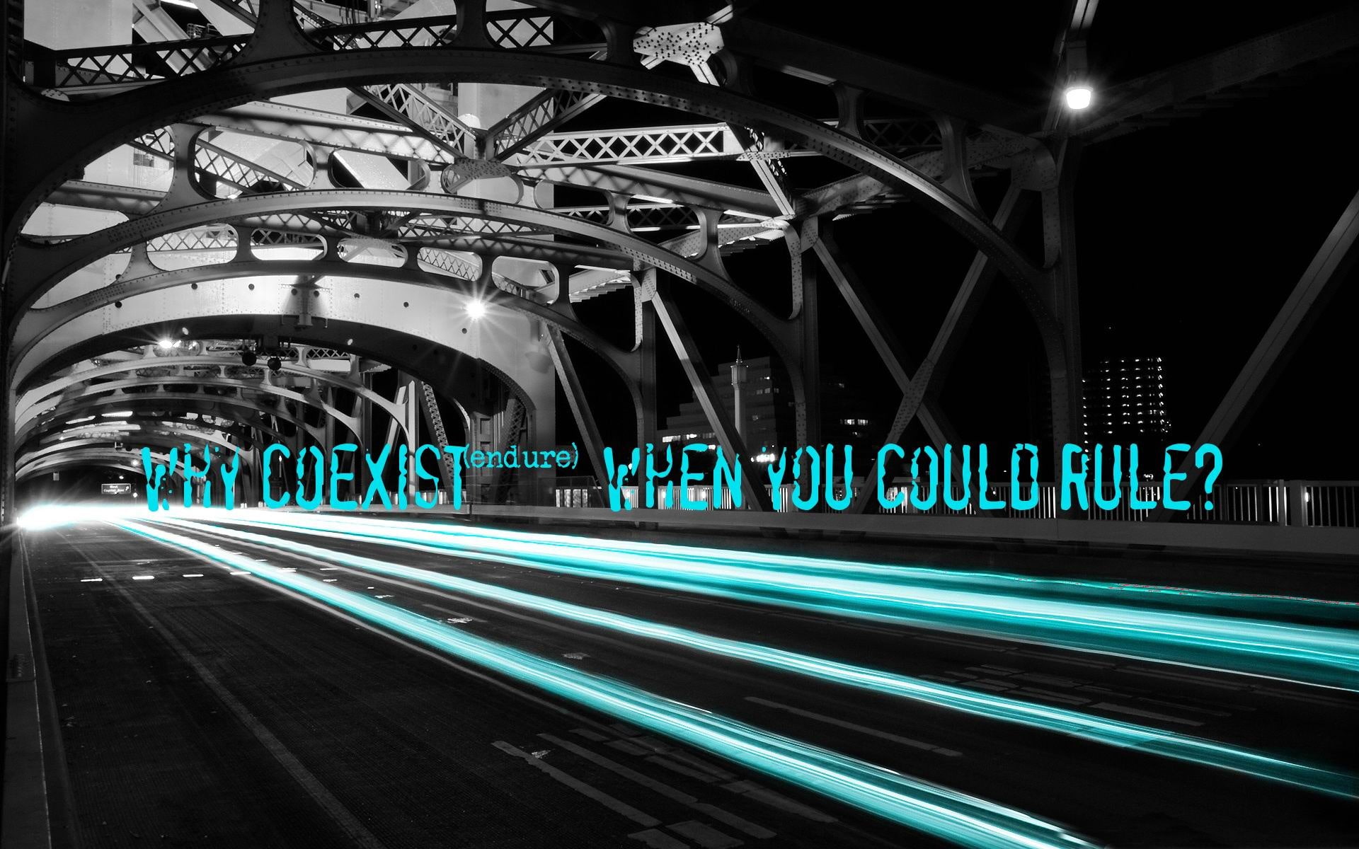 design, 1080P, outdoors, architecture, overlay, creative, city, transportation, bridge, speed, building exterior, hd, sign, nightlife, communication, road, HD Wallpaper