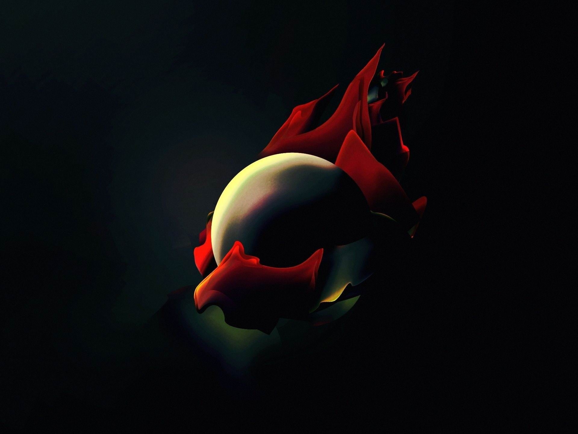 black background, fragility, single object, abstract, electricity, no people, nature, design, digital, vulnerability, destruction, studio shot, mystery, HD Wallpaper