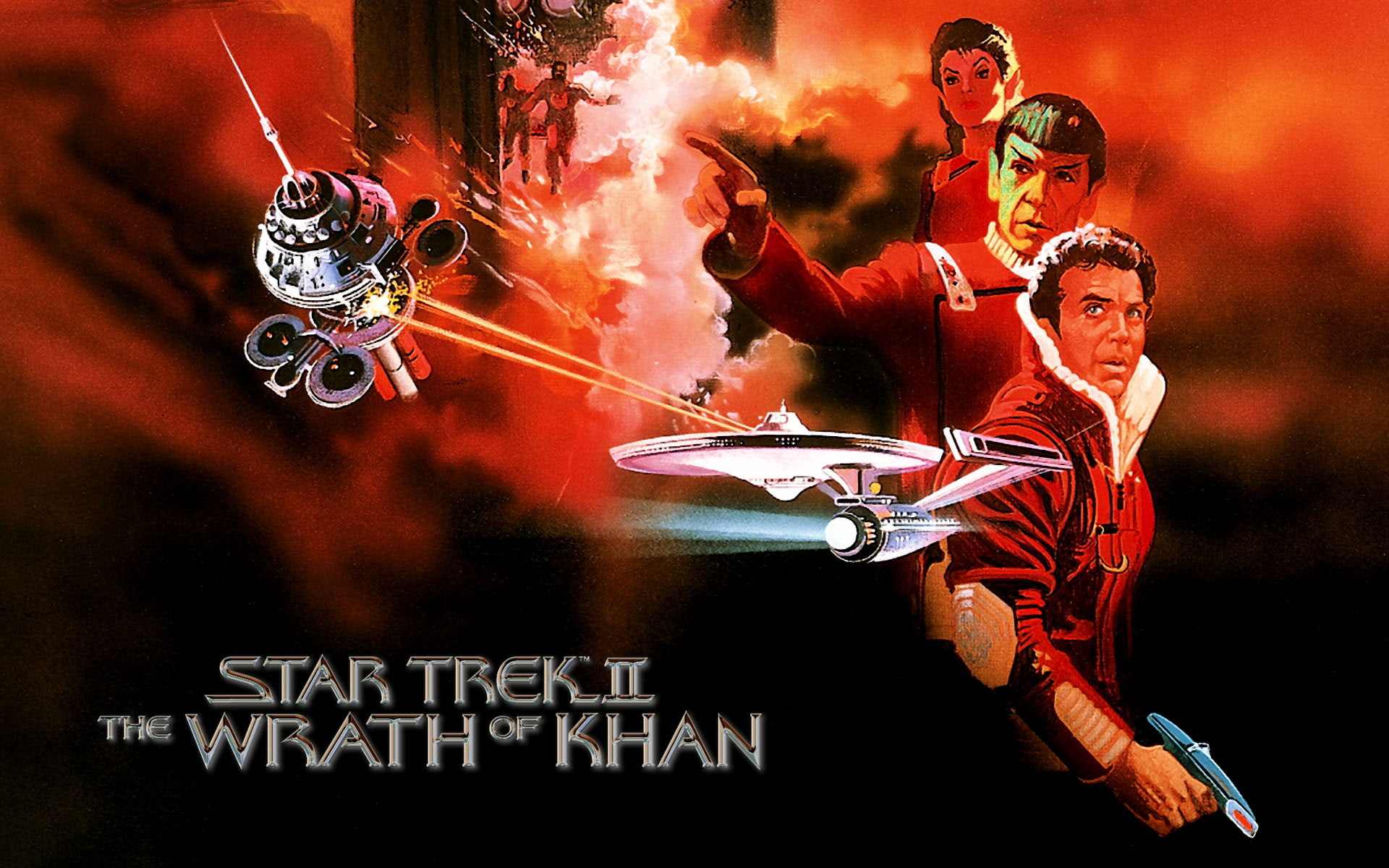poster, khan, sci fi, wrath of khan, trek, action, star, 1080P, adventure, wrath, HD Wallpaper