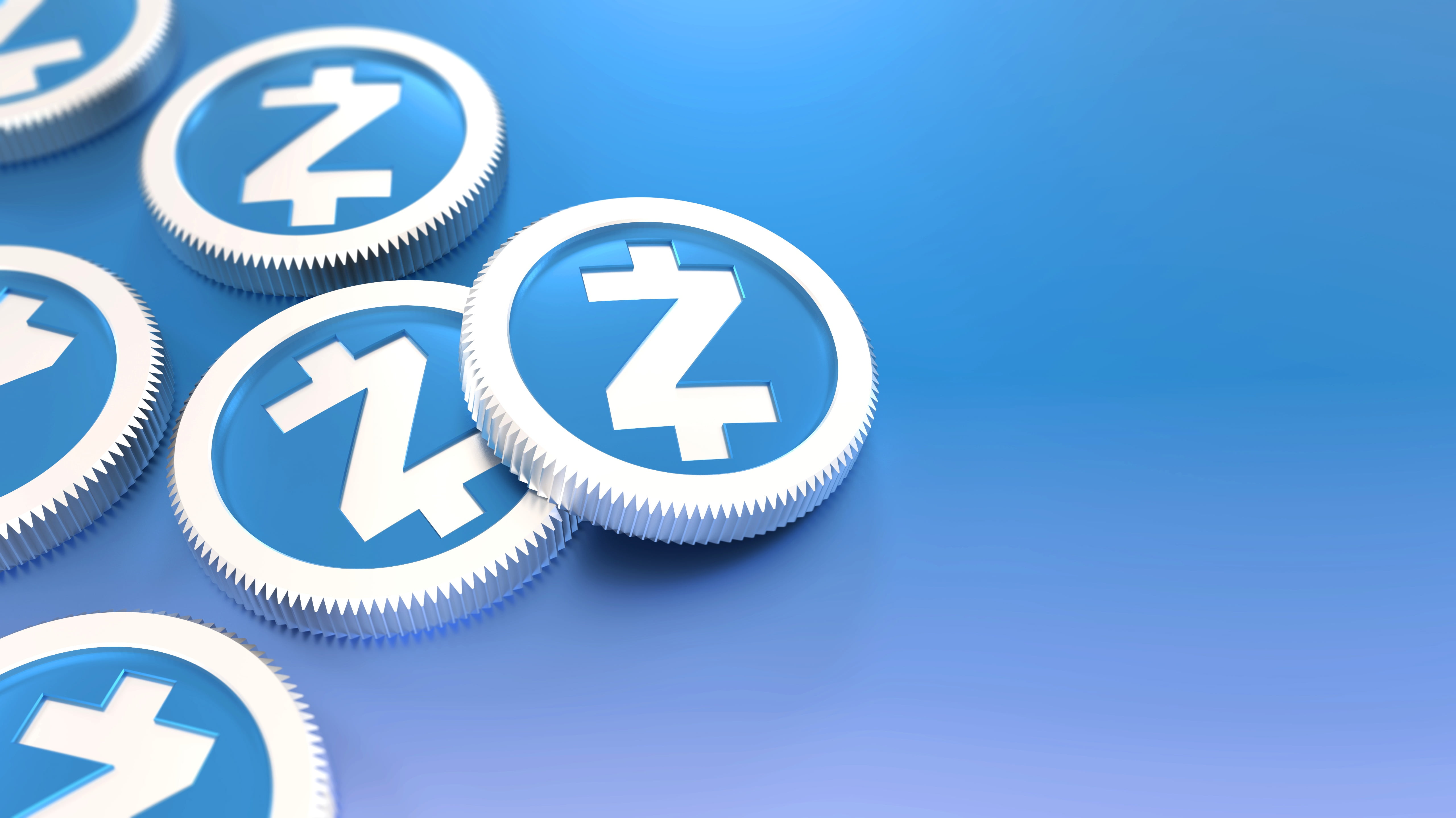 zec, coins, blue, 5K, zcash, cryptocurrency, the volume, HD Wallpaper