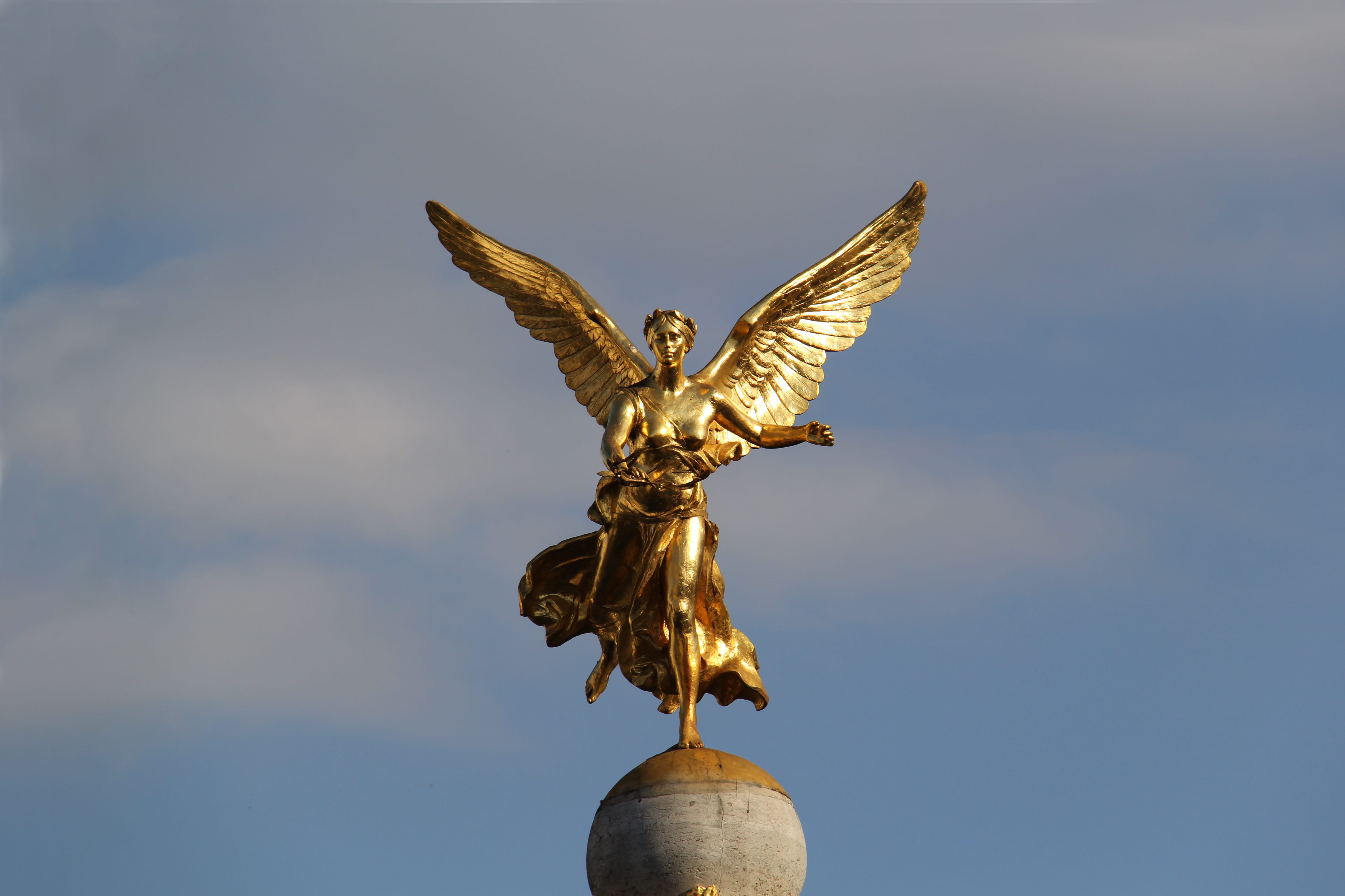 animal wing, art and craft, bird, gold colored, architecture, victory statue, angel, representation, nature, memorial, eagle, woman, gold, 5K, spread wings, HD Wallpaper