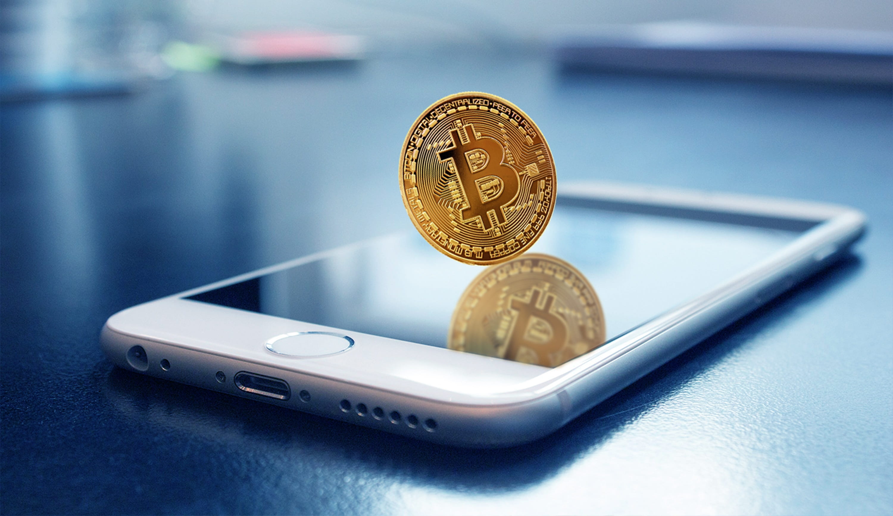 dollar sign, wireless technology, bitcoin mobile, bitcoin put on mobile, finance, gold colored, corporate business, wealth, table, make money, silver colored, HD Wallpaper