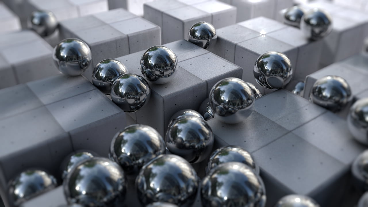 selective focus, marbles, silver colored, 720P, full frame, luxury, flooring, close-up, fuel and power generation, high angle view, technology, shiny, HD Wallpaper
