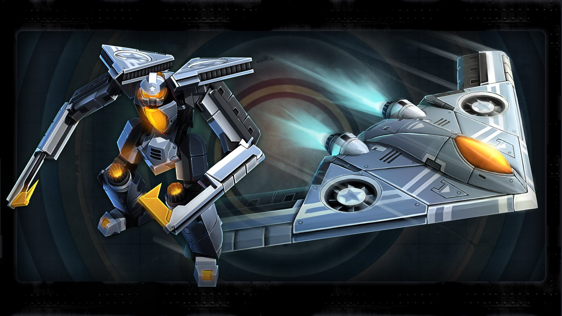 airmech, mecha, fighting, online, 1080P, mech, assembly, sci-fi, fron, line, HD Wallpaper