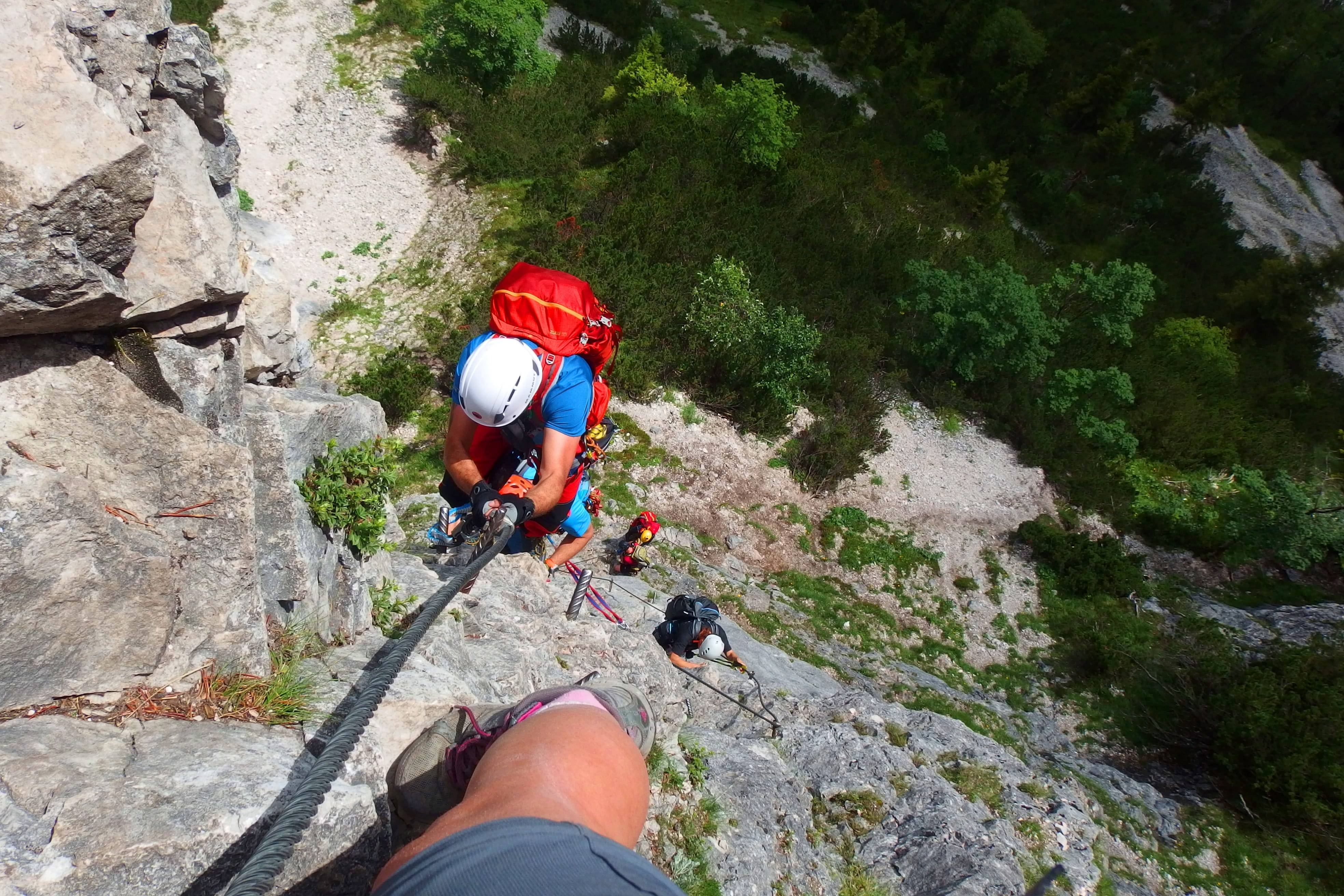 bold, day, adventure, extreme, helmet, lifestyles, the risk of, home of the brave, via iron port, high angle view, sport, rock climbing, leisure activity, HD Wallpaper