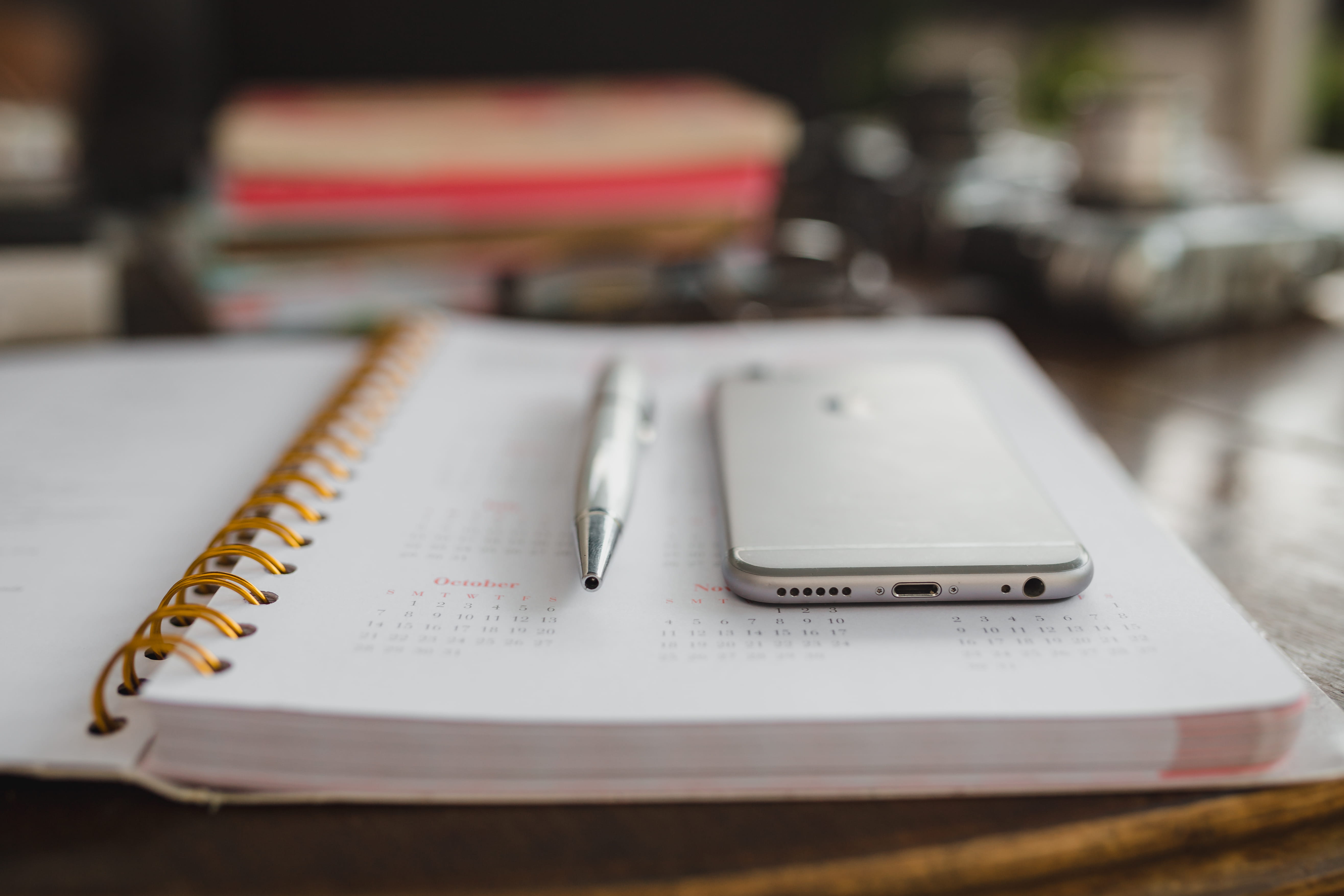 pen, office supply, book, education, note, diary, communication, technology, selective focus, pink, indoors, small group of objects, close-up, desk, pencil, HD Wallpaper