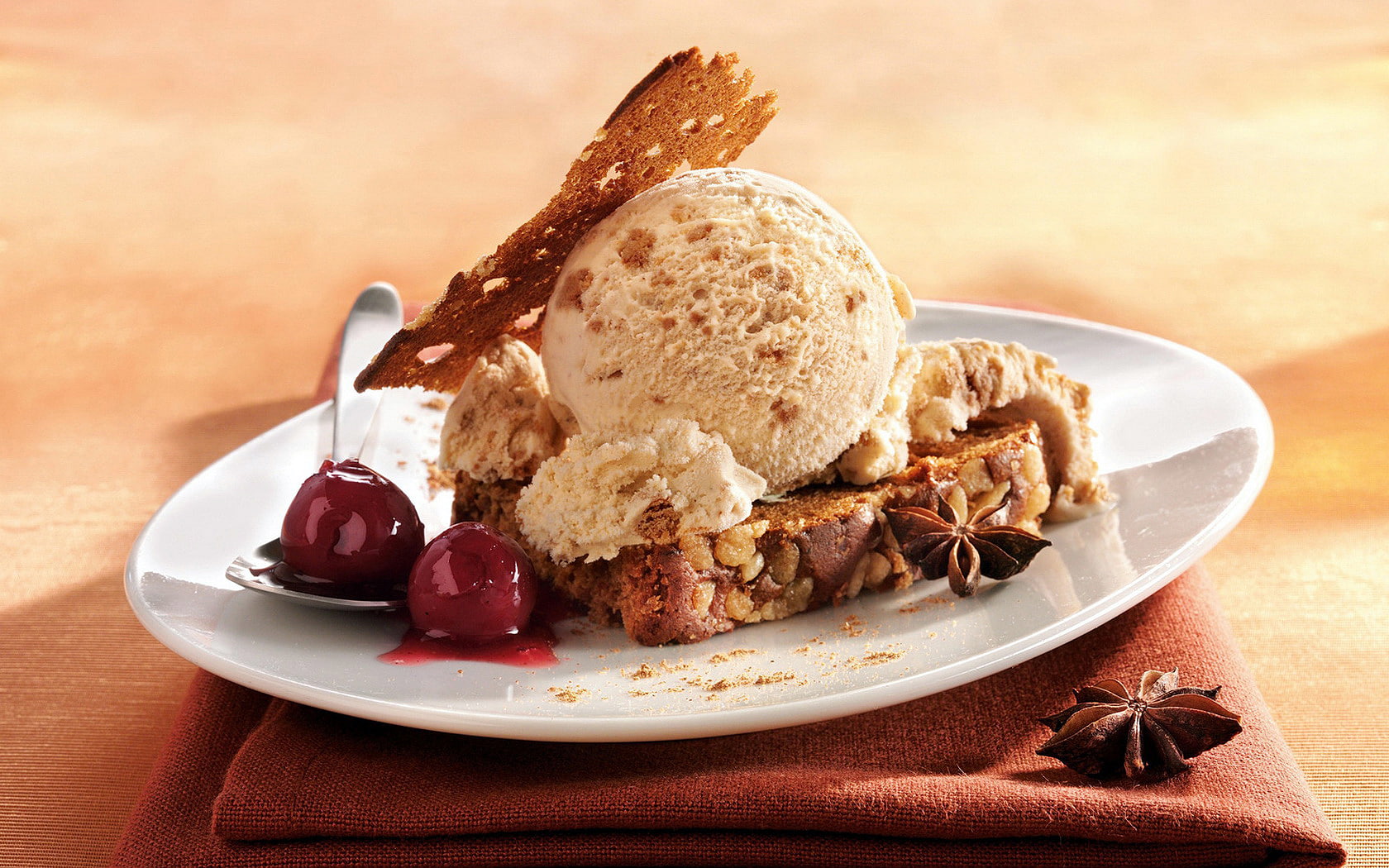 icecream, plate, 720P, HD Wallpaper