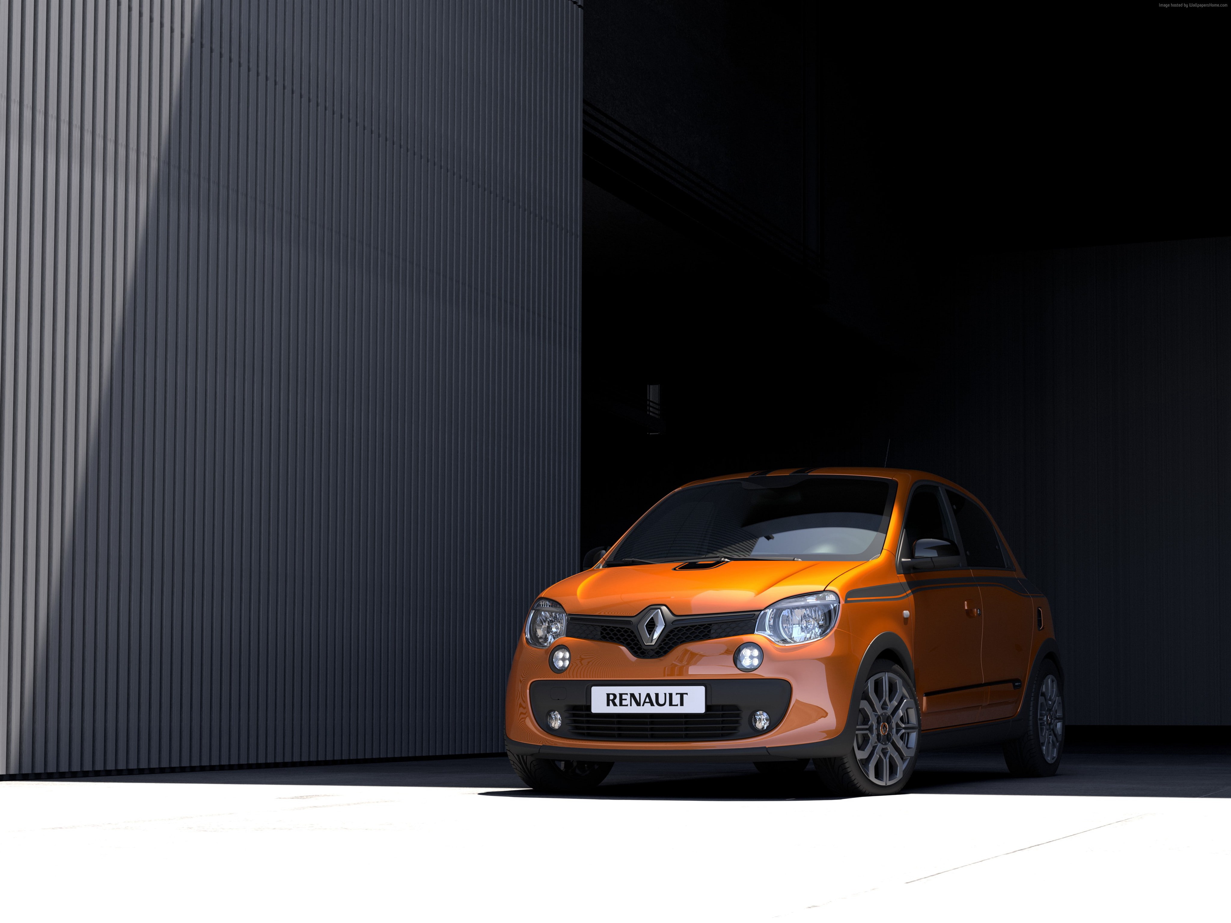4K, hot hatch, orange, Renault Twingo GT, HD Wallpaper