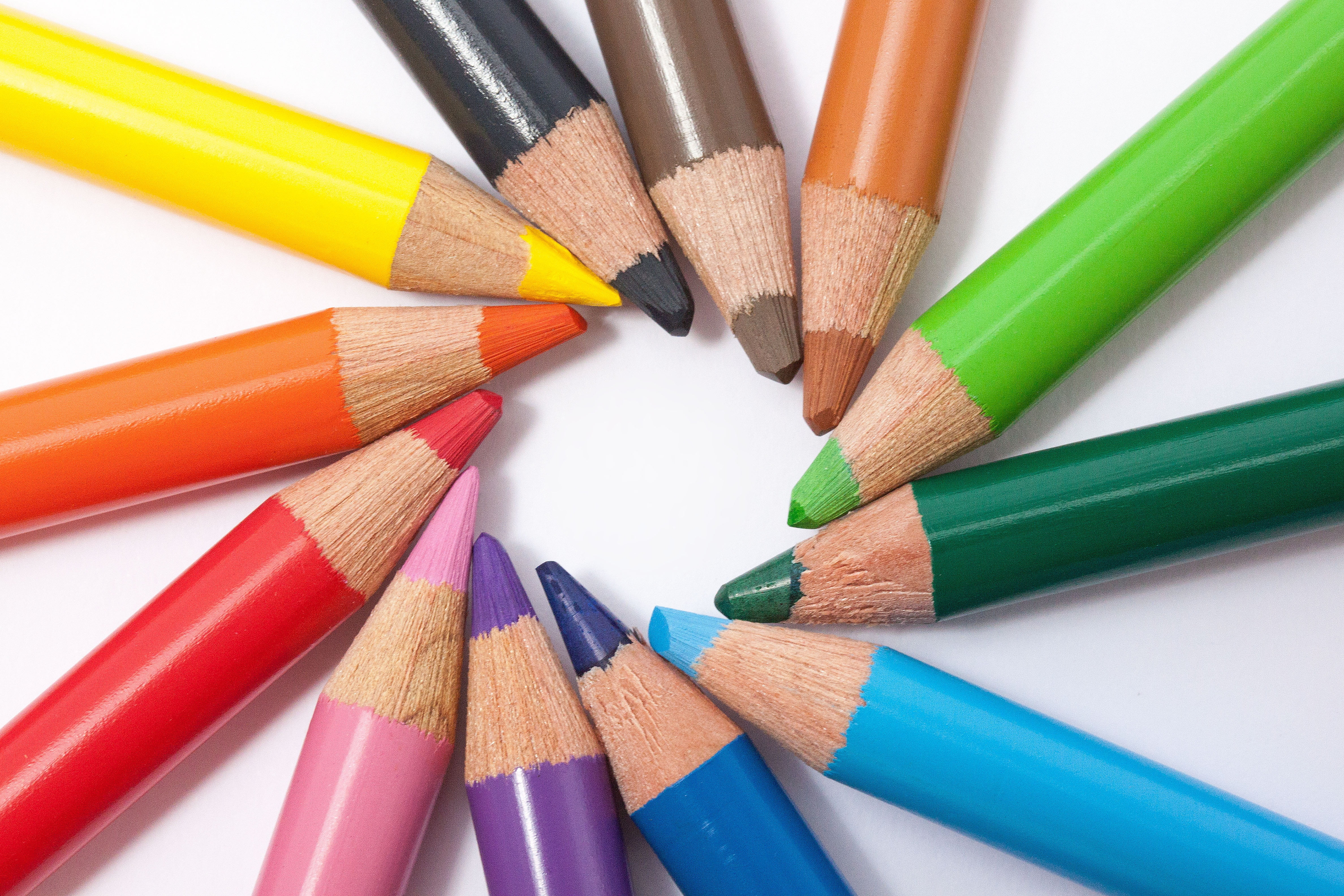 writing or drawing device, multi Colored, education, macro, writing instrument, draw, colors, flat design, colored pencil, high angle view, studying, colorful, HD Wallpaper