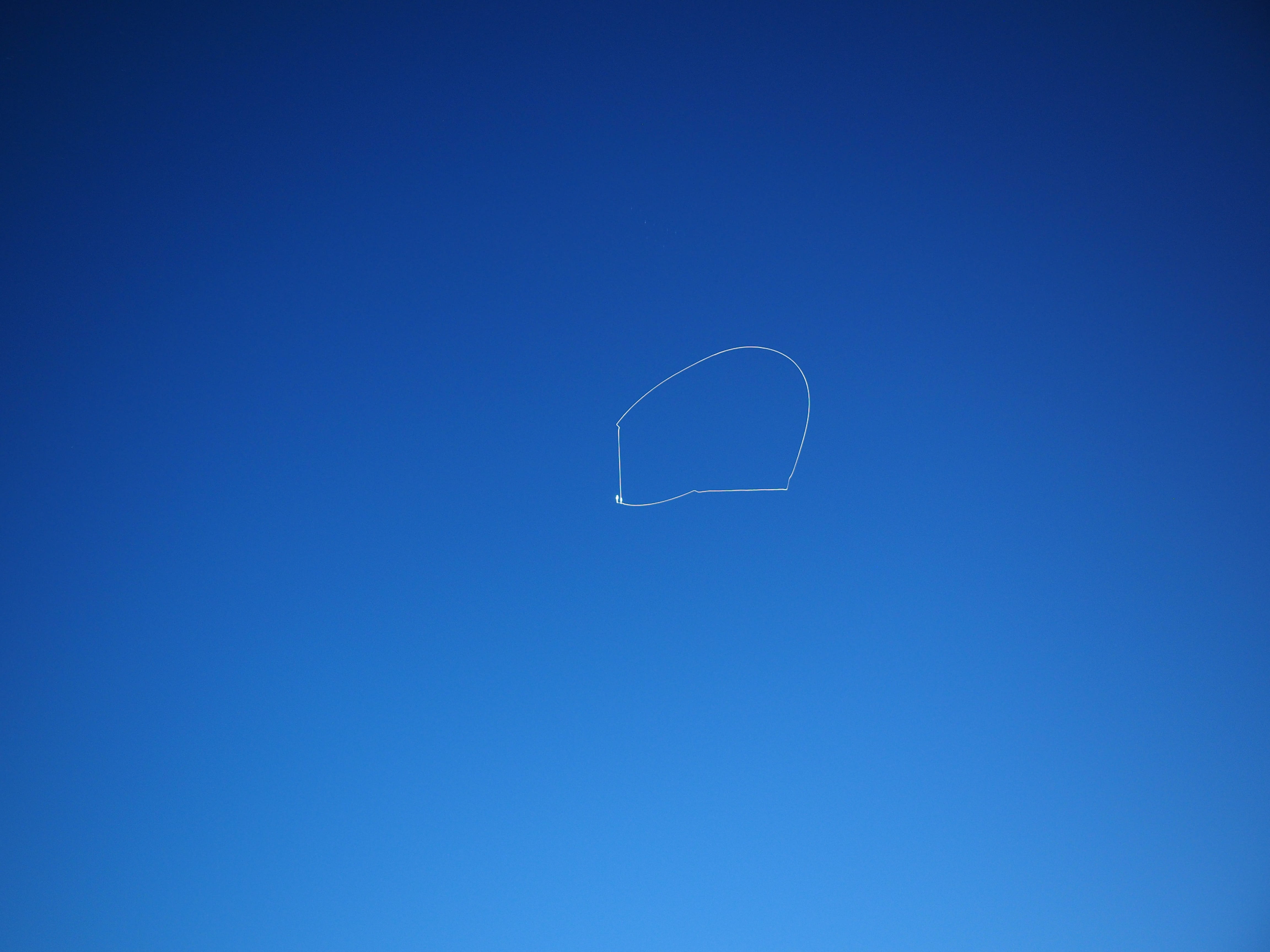 tranquility, freedom, clear sky, day, no people, white color, blue, blue background, tracer, venus, design, crescent, flying, copy space, wobbles, nature, HD Wallpaper