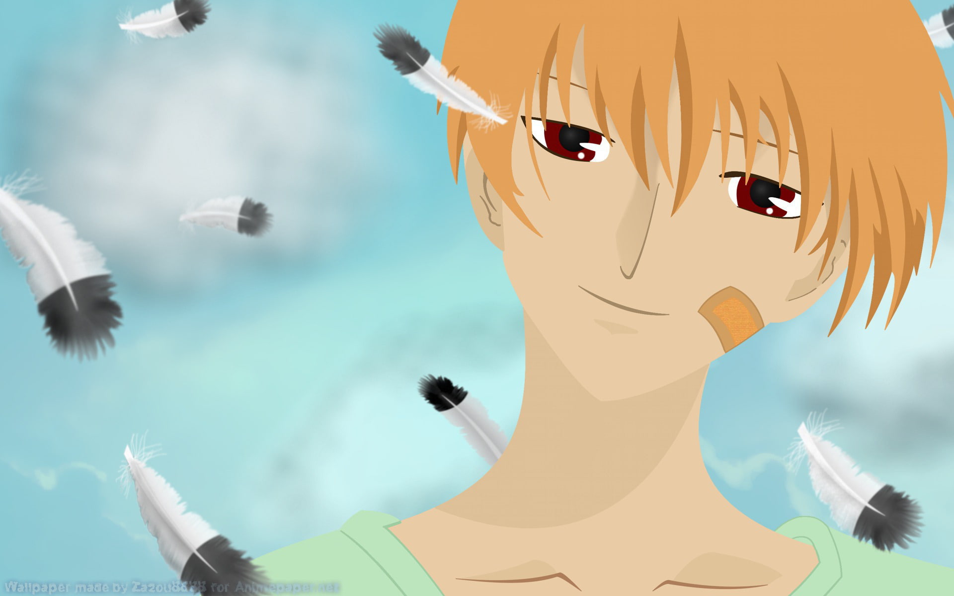 Anime, Fruits Basket, Kyo Sohma, Feather, 1080P, HD Wallpaper
