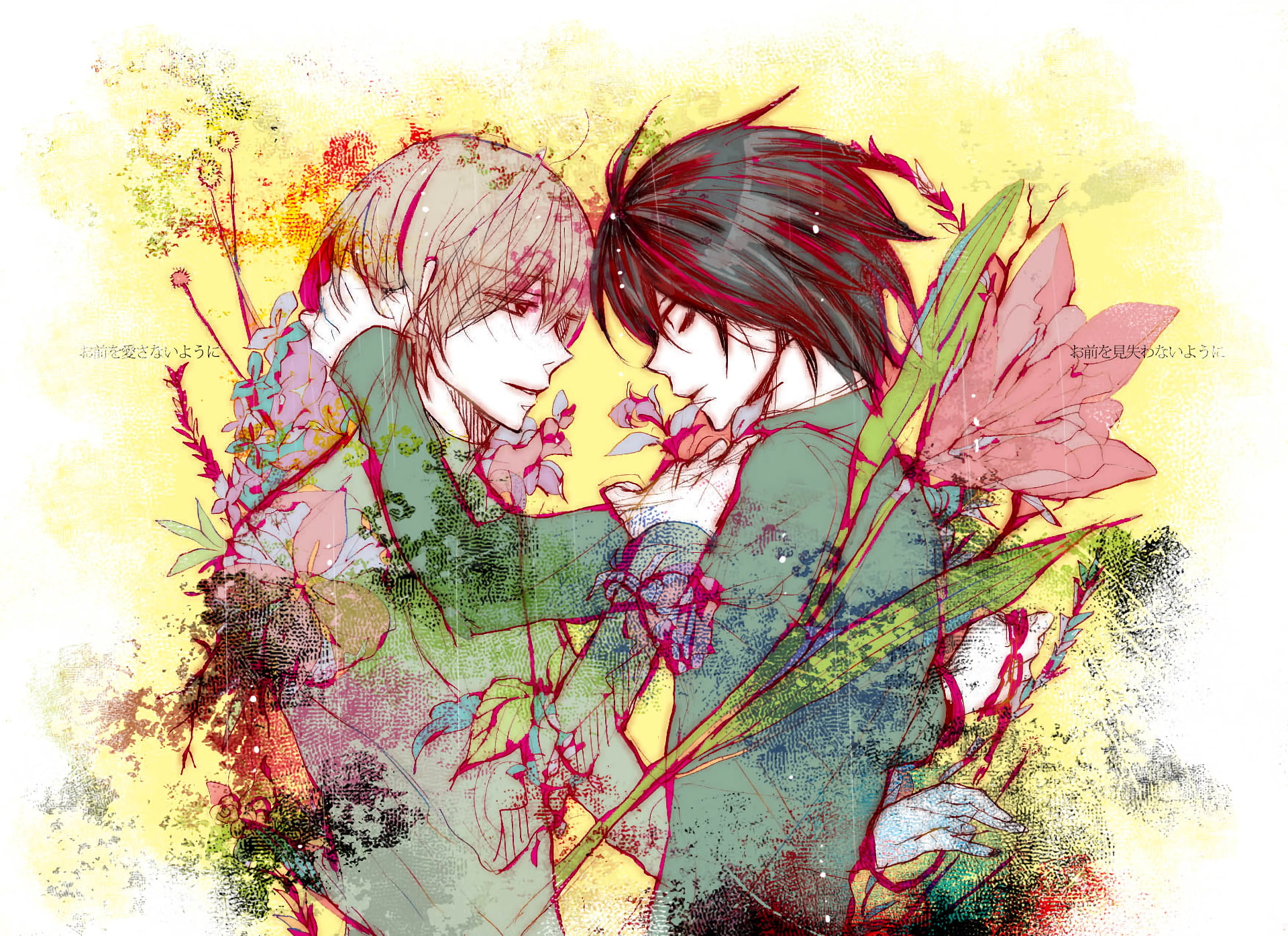 Death Note, 1080P, L (Death Note), Light Yagami, Anime, Yaoi, HD Wallpaper