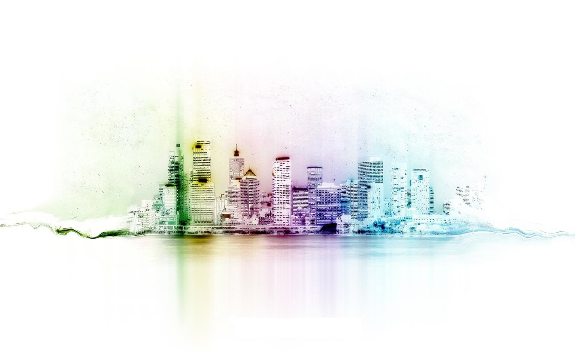 motion, digital composite, building exterior, white background, office building exterior, skyscraper, outdoors, original, reflection, multiple exposure, HD Wallpaper