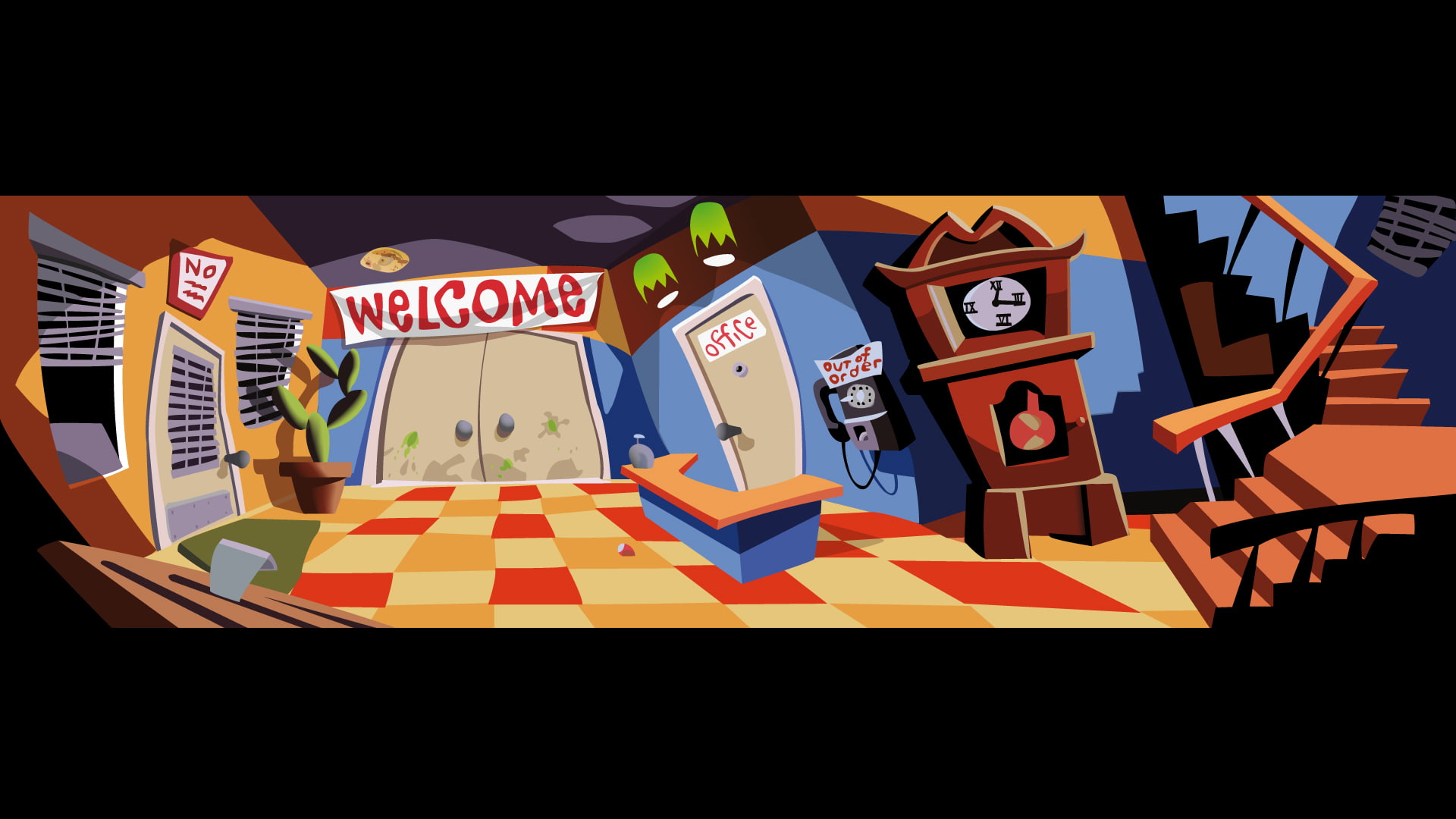 Day of the Tentacle, public phone, 1080P, welcome, HD Wallpaper