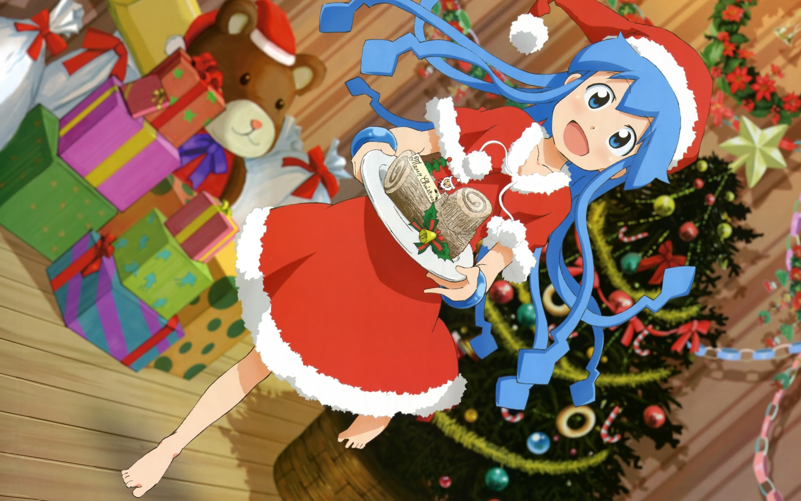 still life, representation, Anime, squid girl, indoors, no people, multi colored, ika musume, holiday, 2K, christmas, art and craft, festival, decoration, HD Wallpaper