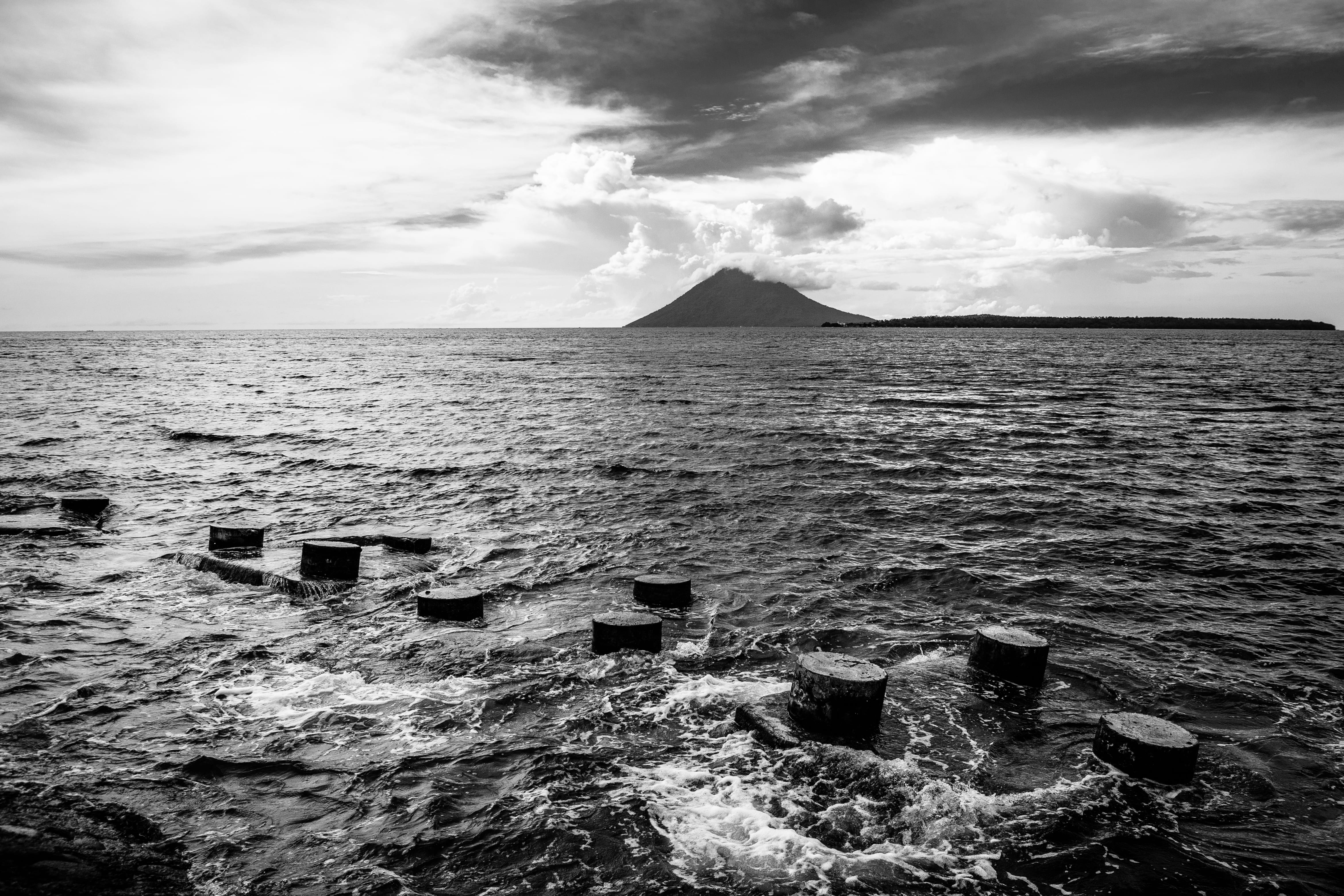 seascape, manado tua, indonesia, sky, sea, remote, beauty in nature, manado, no people, tranquil scene, grand luley manado, celebes, scenics - nature, horizon, HD Wallpaper