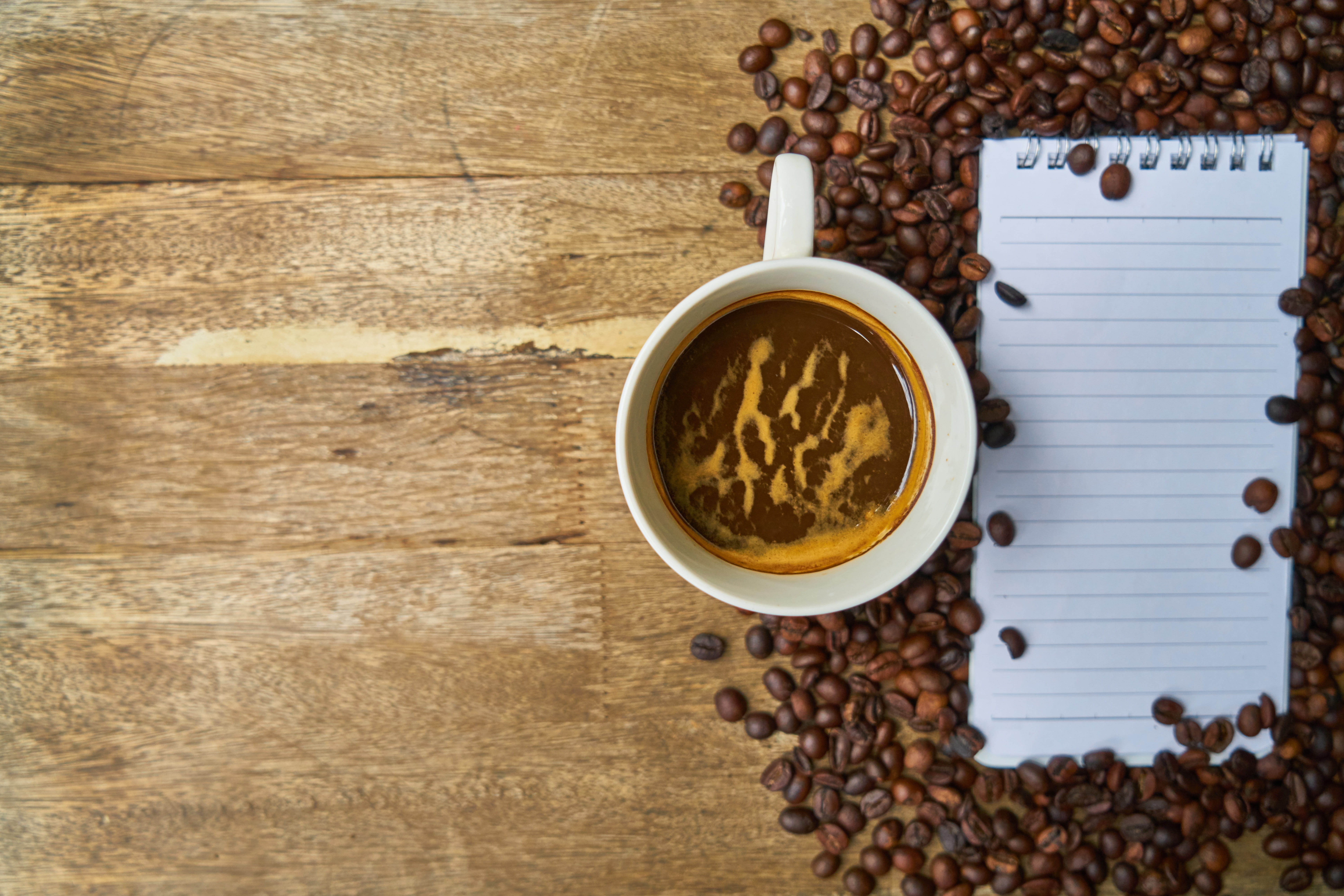 backgrounds, read, to write, no people, macro, healthy eating, breakfast, eating, coffee cup, food photo, pen, latte, mug, still life, Wake, Beverage, background, HD Wallpaper