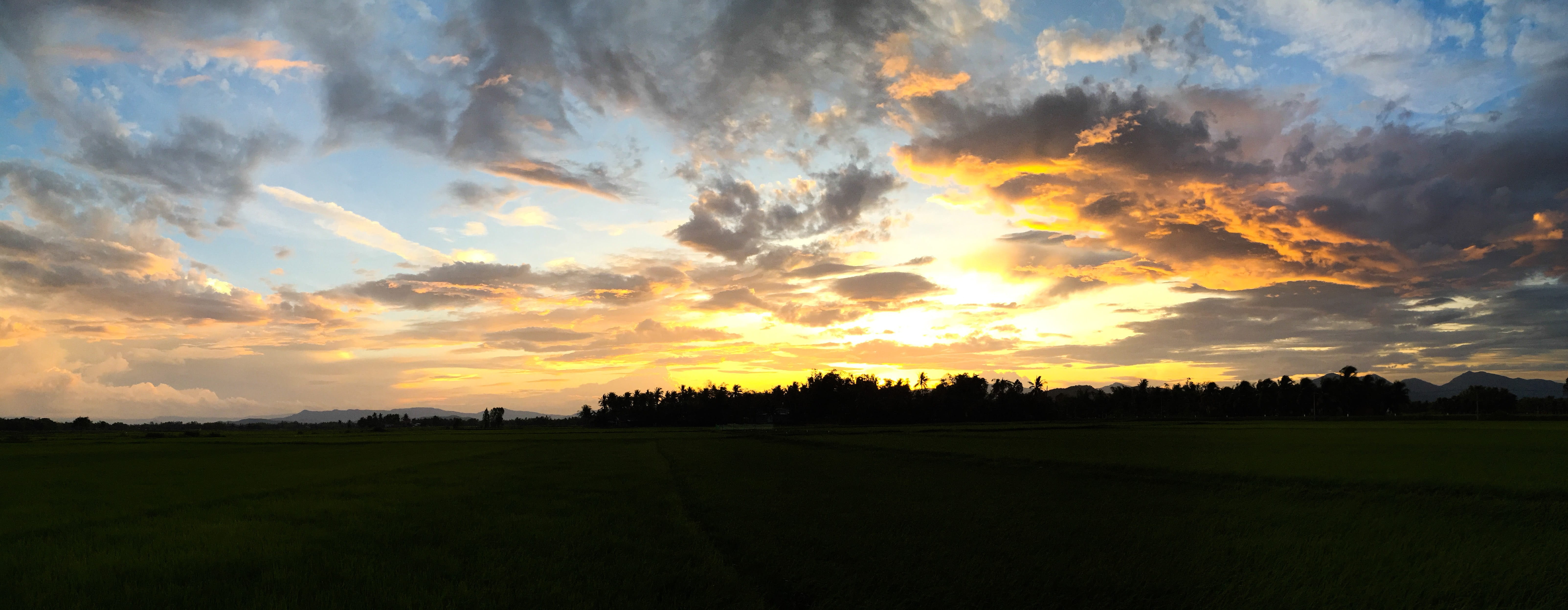 landscape, outdoors, beauty in nature, nature, background, the cloud, Scenery, idyllic, environment, Sky, no people, rice fields, the countryside, clouds, HD Wallpaper