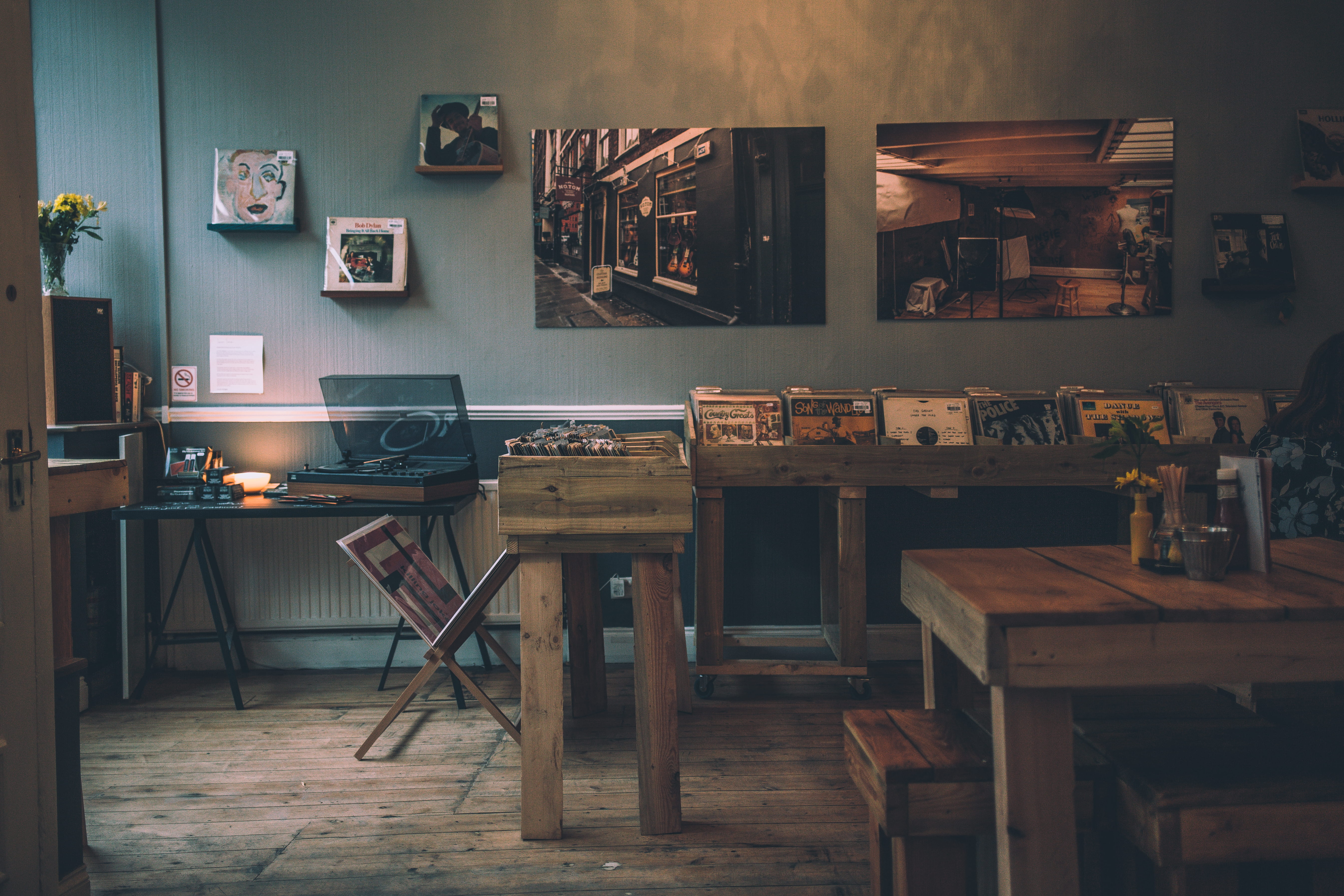 large group of objects, wood, arrangement, table, flooring, chair, element, seat, electric lamp, food and drink, furniture, indoors, inside, room, no people, HD Wallpaper