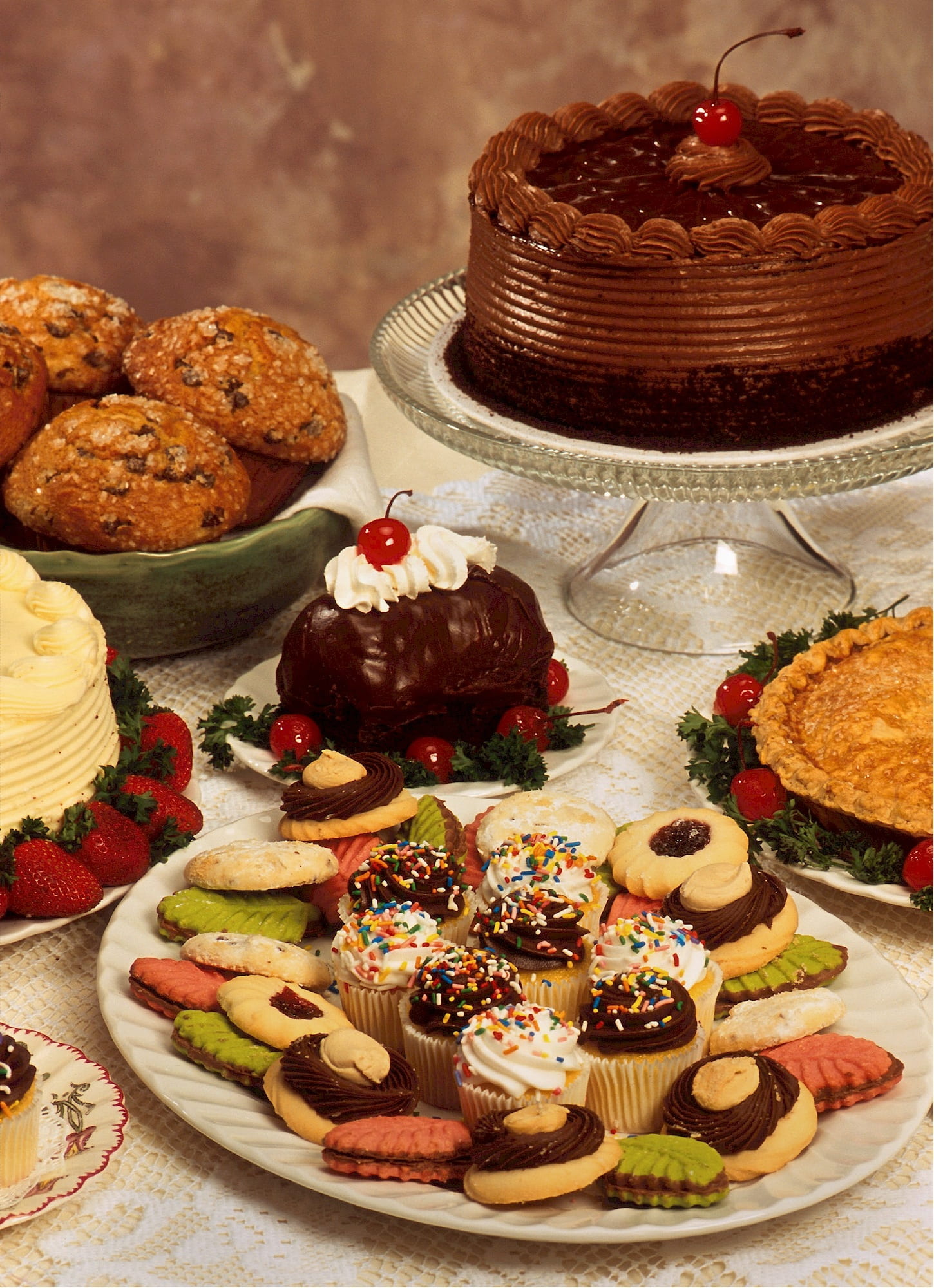 tasty, food and drink, cookies, indulgence, temptation, snack, dessert table, lot, treat, garnish, party, indoors, food, baked, sweet, pastry, no people, Phone HD Wallpaper