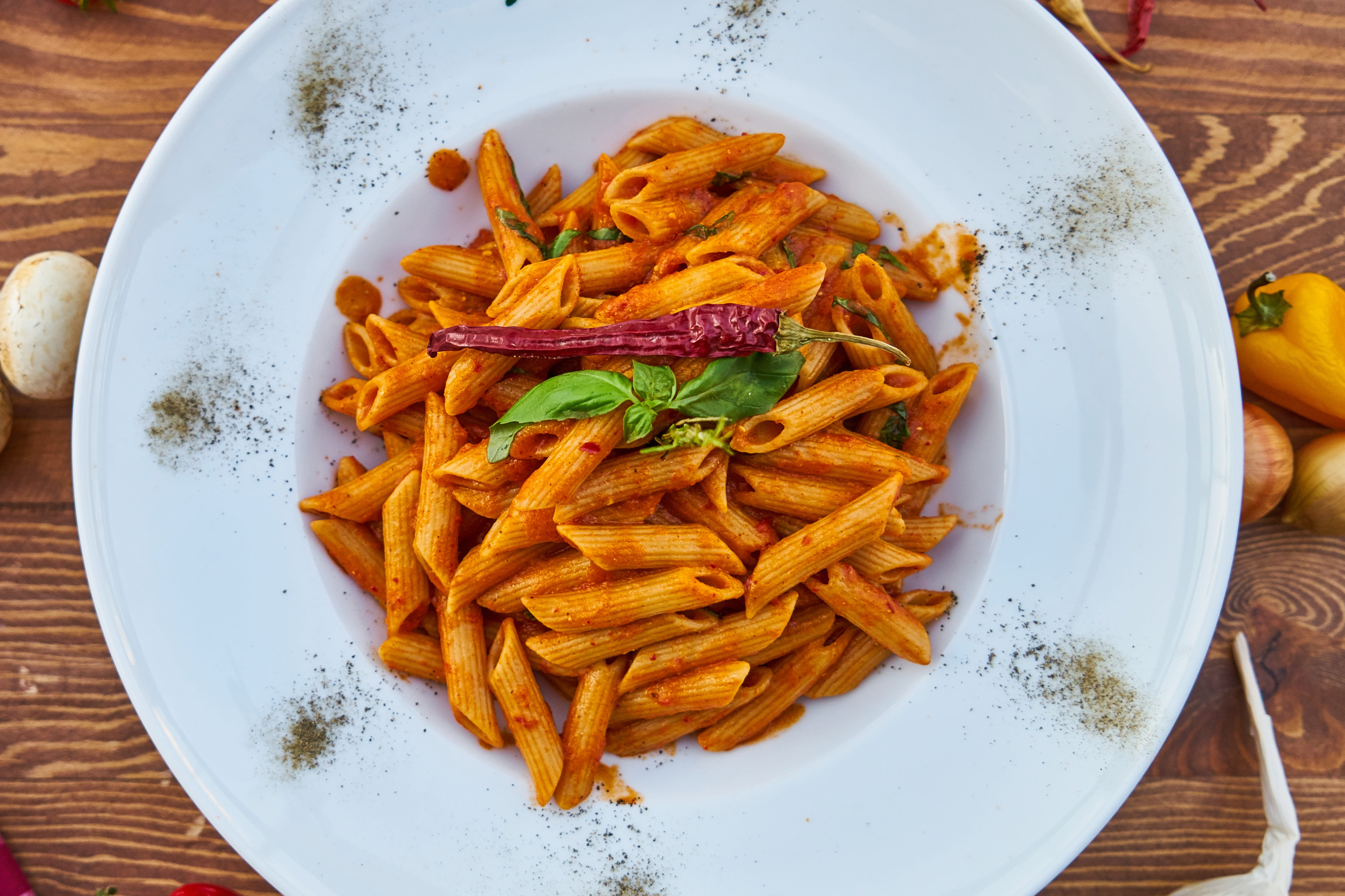 high angle view, nobody, food, color, italian food, healthy food, wood - material, 5K, product photo, tomato, vegetable, food and drink, fresh, beautiful, HD Wallpaper
