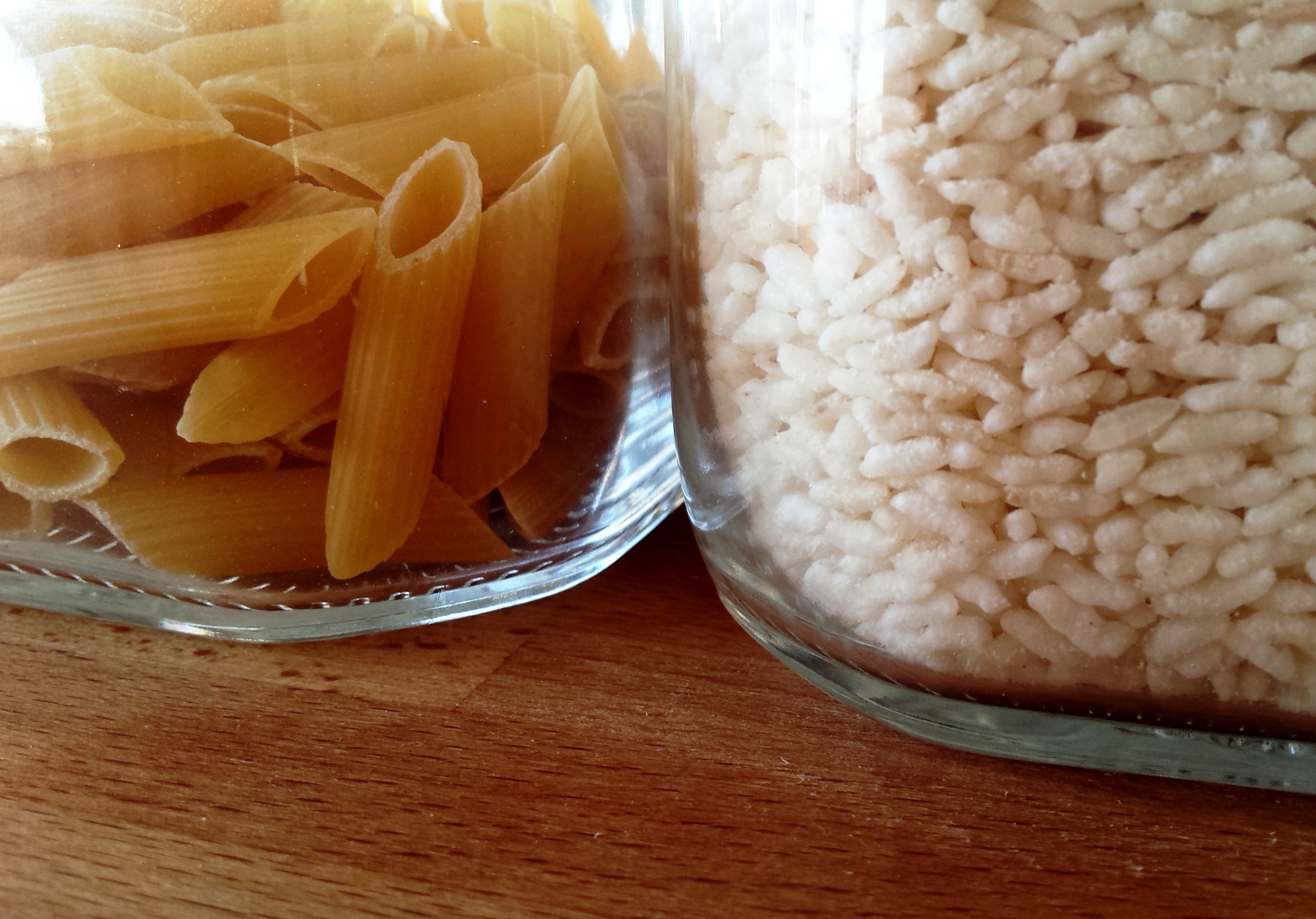 cooking, 2K, cereal plant, penne, italian food, container, indoors, food, healthy eating, rice, carbs, ingredients, no people, wood - material, directly above, HD Wallpaper