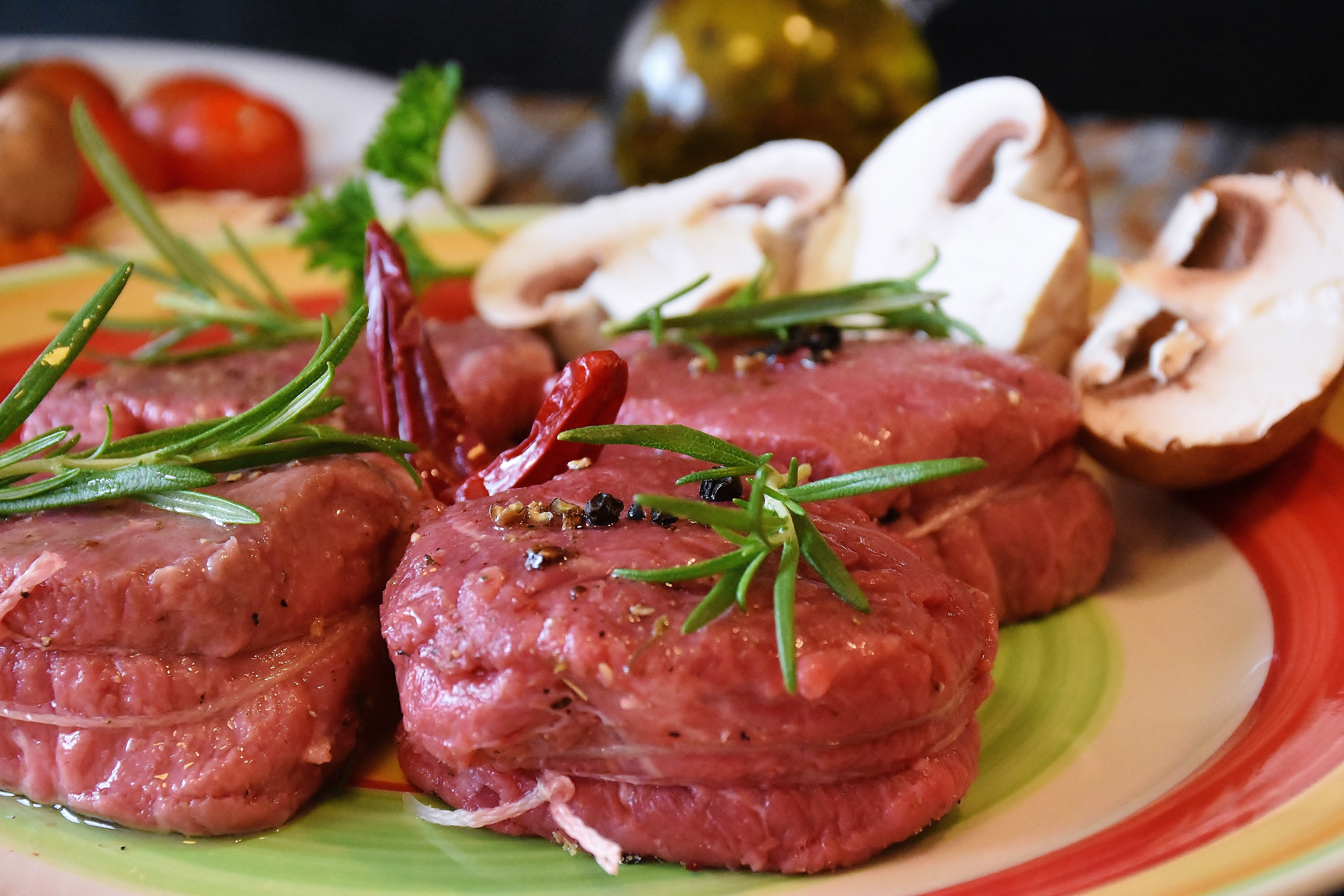 ingredients, beef, vitaminhaltig, dinner, selective focus, vegetable, no people, protein, juicy, appetizing, ready-to-eat, red meat, focus on foreground, HD Wallpaper