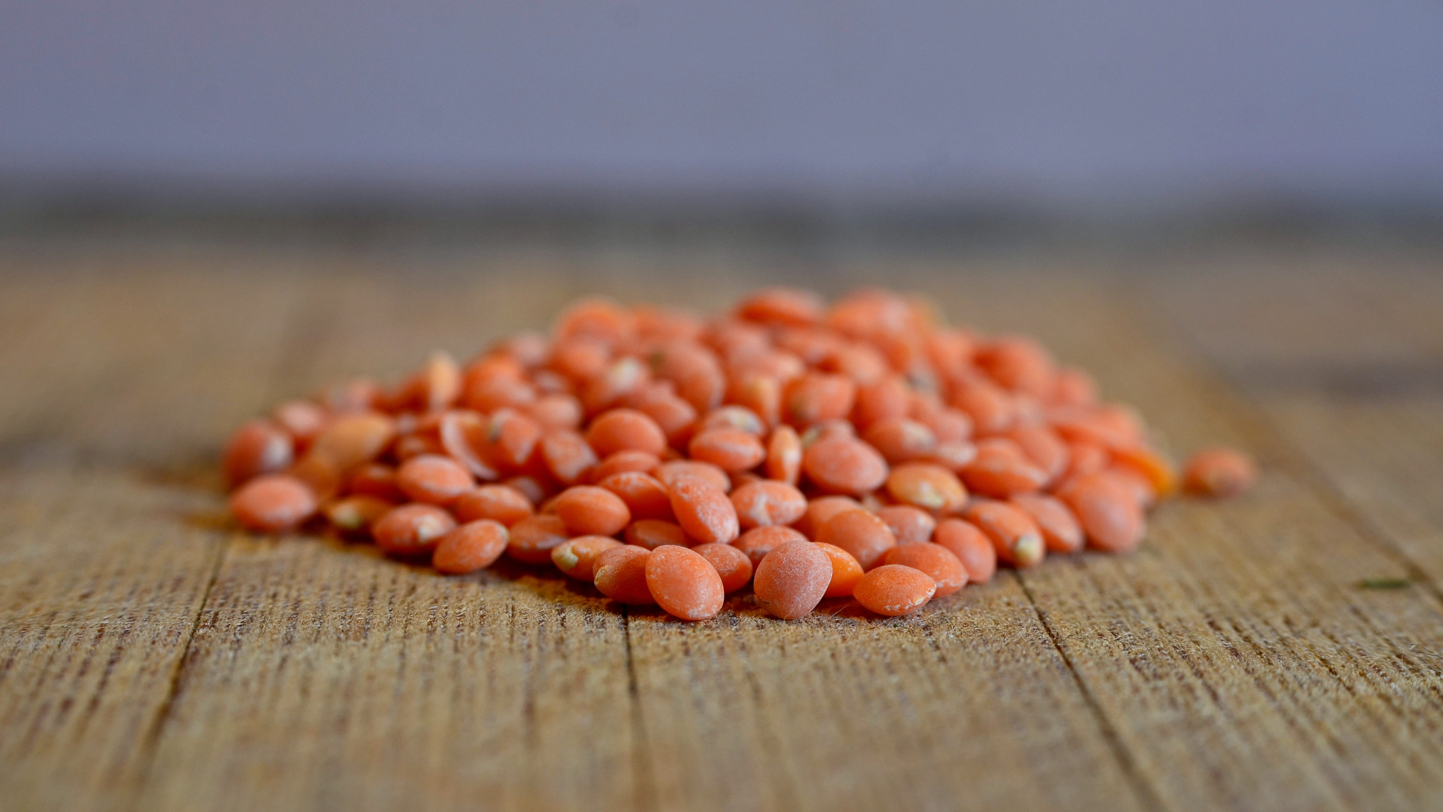cook, food and drink, meal, outdoors, nut, red lentils, water, fruit, wood - material, organic, lentil, diet, vegetarian food, 4K, red, focus on foreground, HD Wallpaper