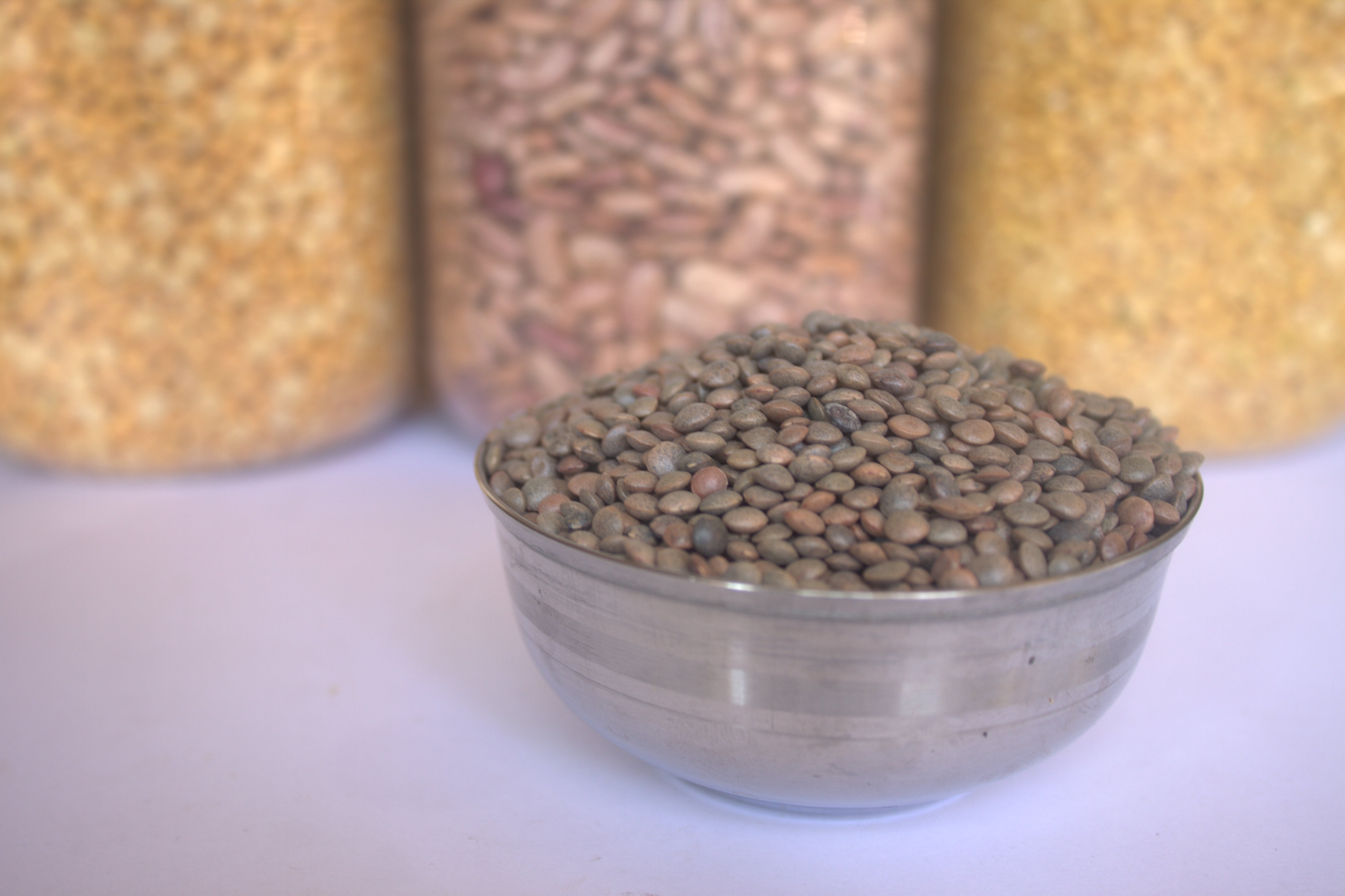 food, abundance, close-up, dal, container, seed, beans, gray, indian, large group of objects, food and drink, pulses, steel, cardamom, focus on foreground, HD Wallpaper