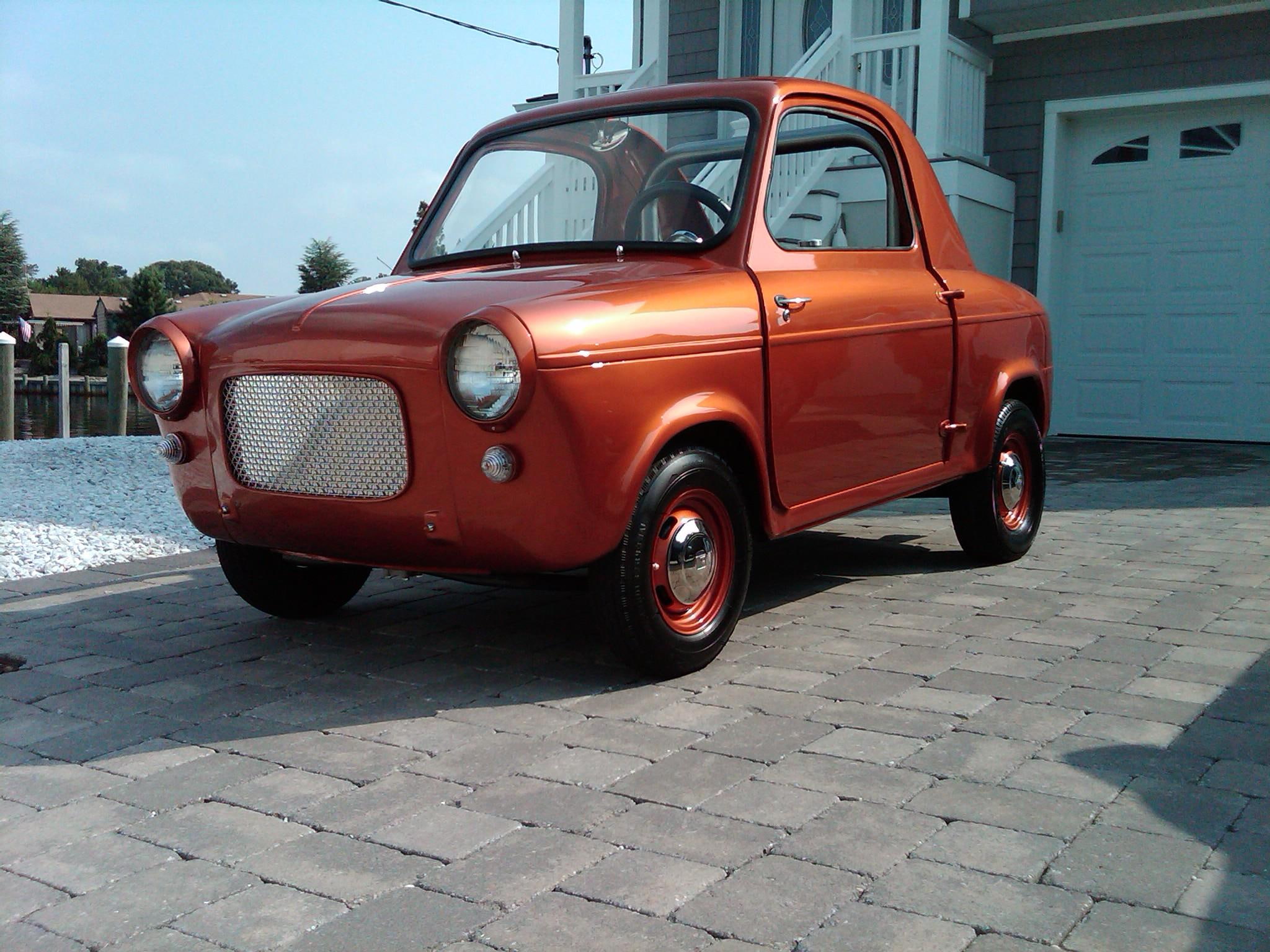 coupe, cars, antique, orange, 1080P, classic, micro, vespa, custom, HD Wallpaper