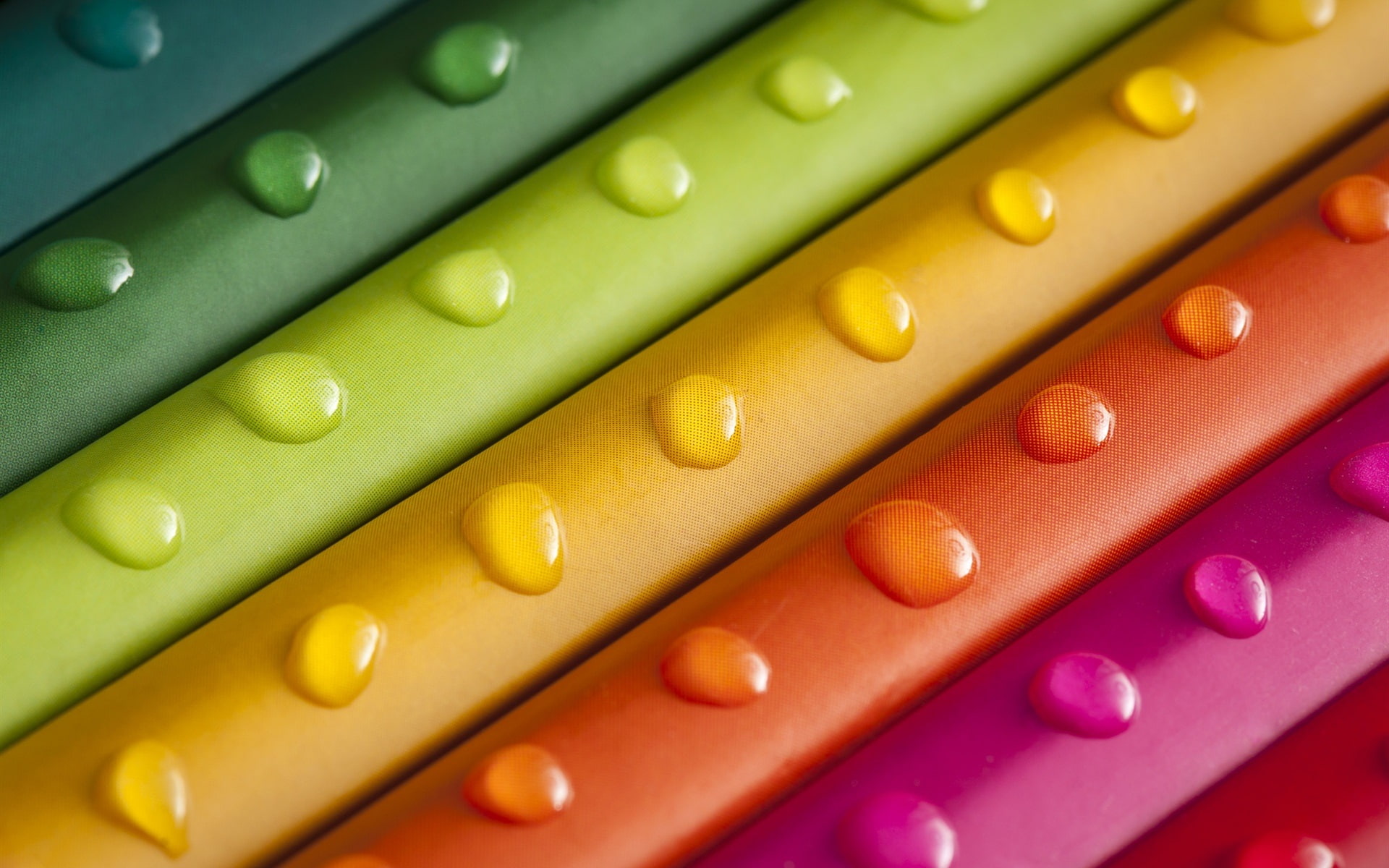 droplets, micro, photography, water, Dew, Colors, Rainbow, 1080P, HD Wallpaper
