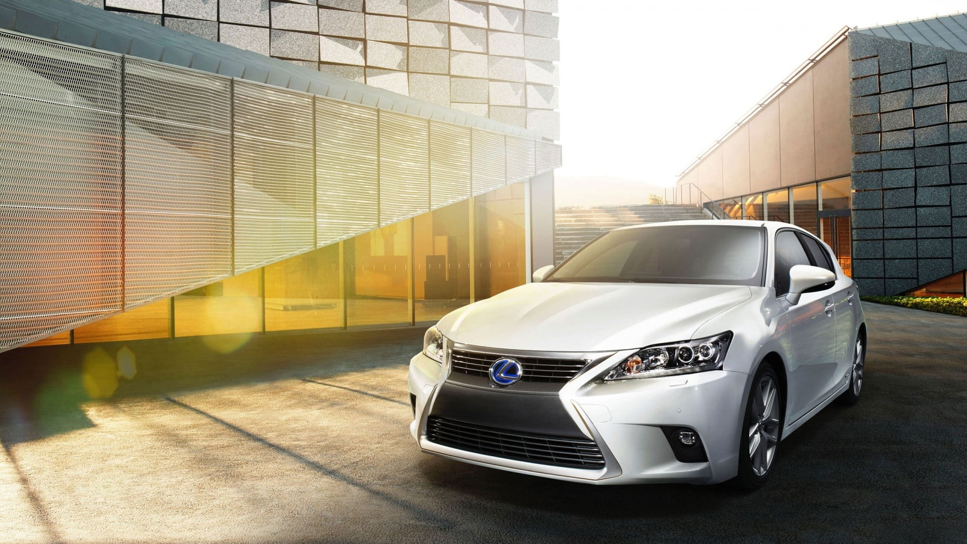 vehicle, 1080P, white cars, lexus ct, car, HD Wallpaper