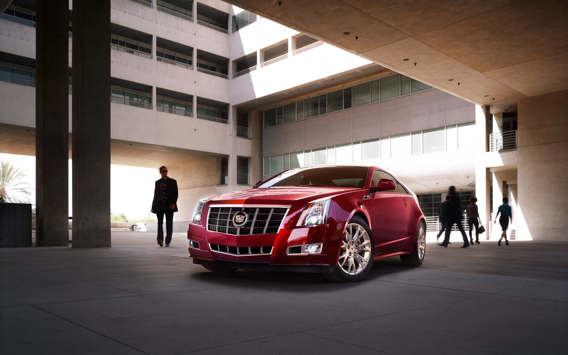 Cadillac CTS, 1080P, cadillac, red, cts, HD Wallpaper