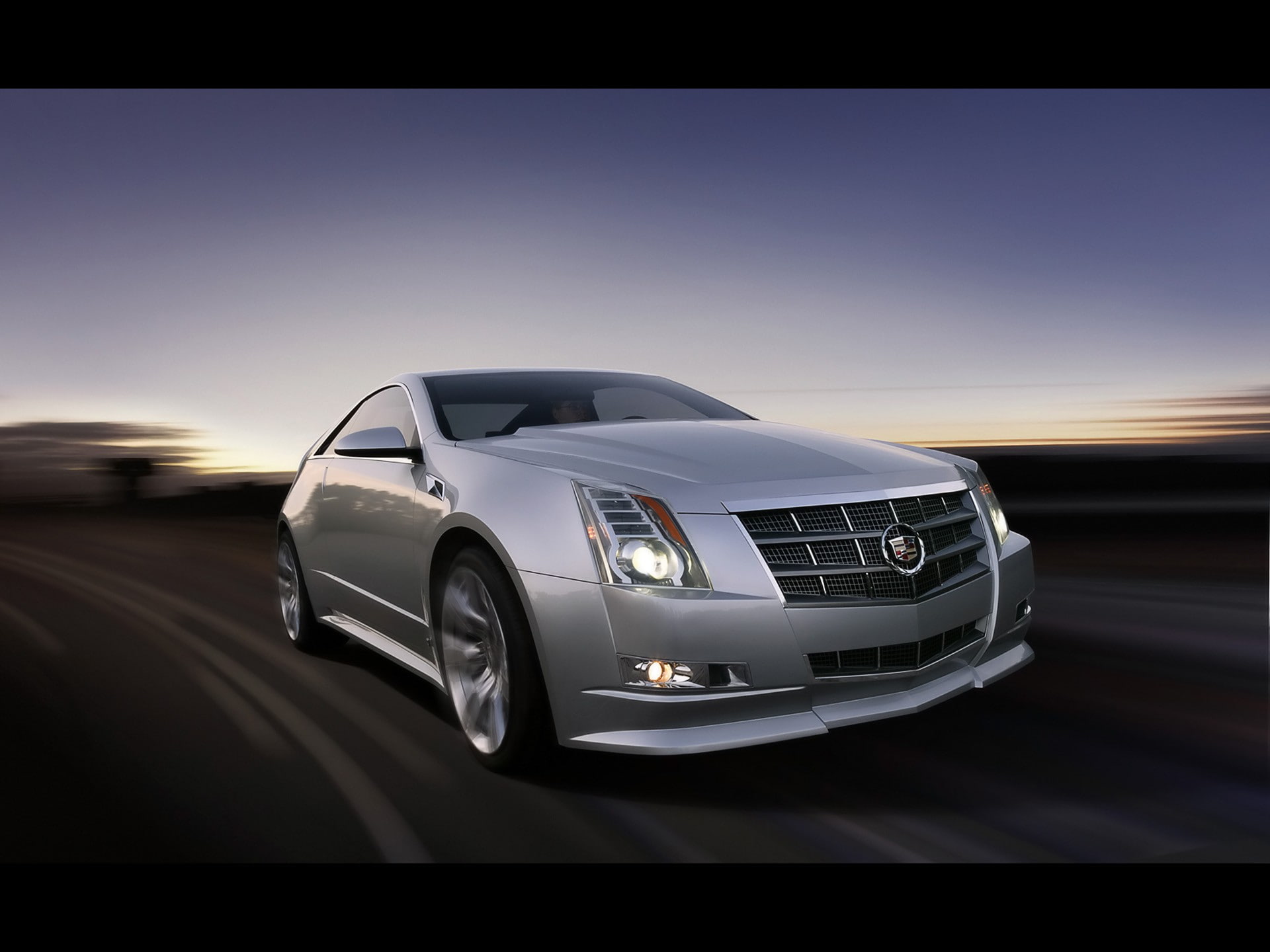 cts, motion, coupe, cars, silver, hd, 1080P, blur, cadillac, HD Wallpaper