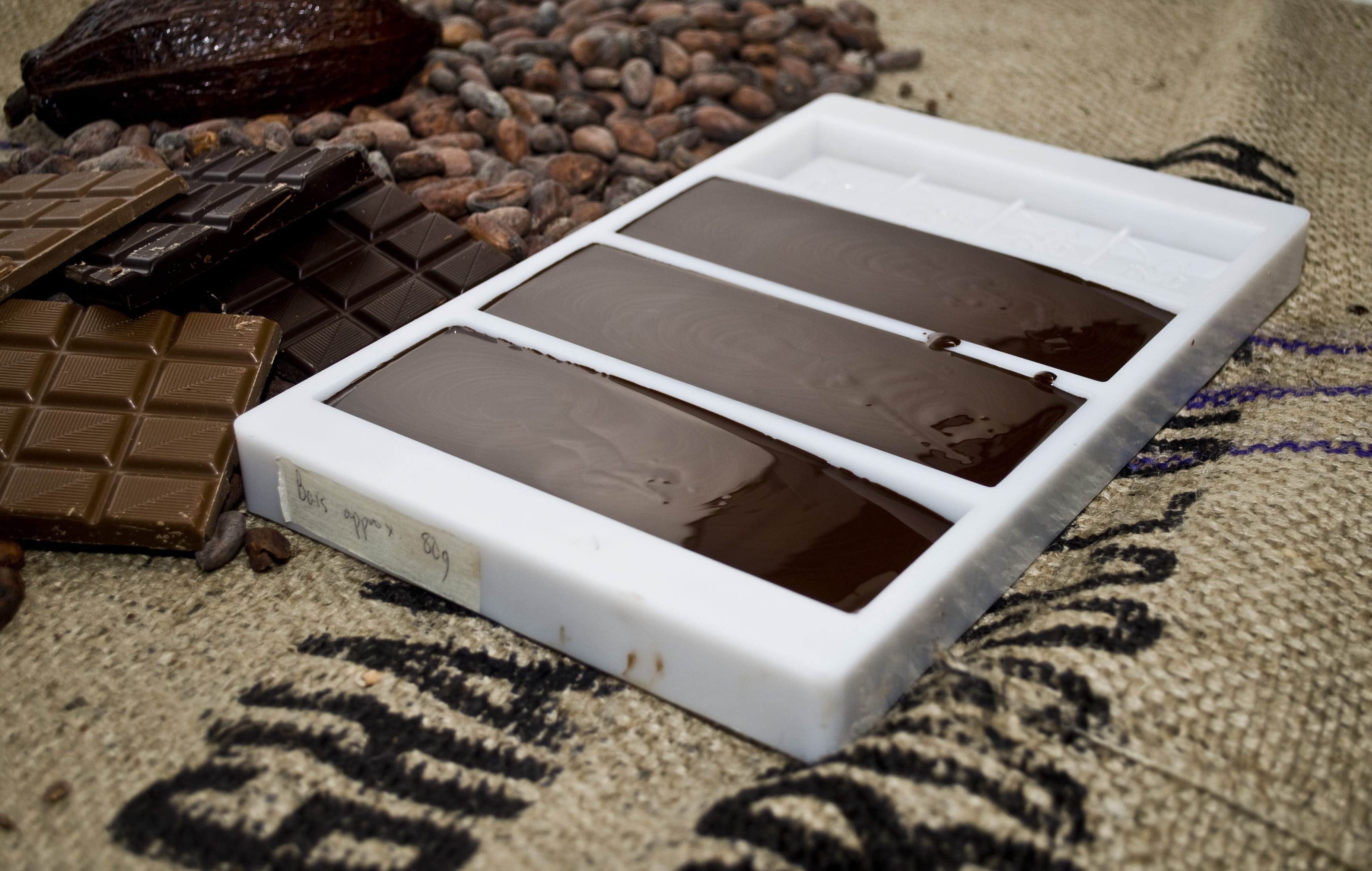 no people, high angle view, box - container, close-up, box, liquid, still life, communication, sweet food, food and drink, cocoa, shaping, chocolate, making, HD Wallpaper